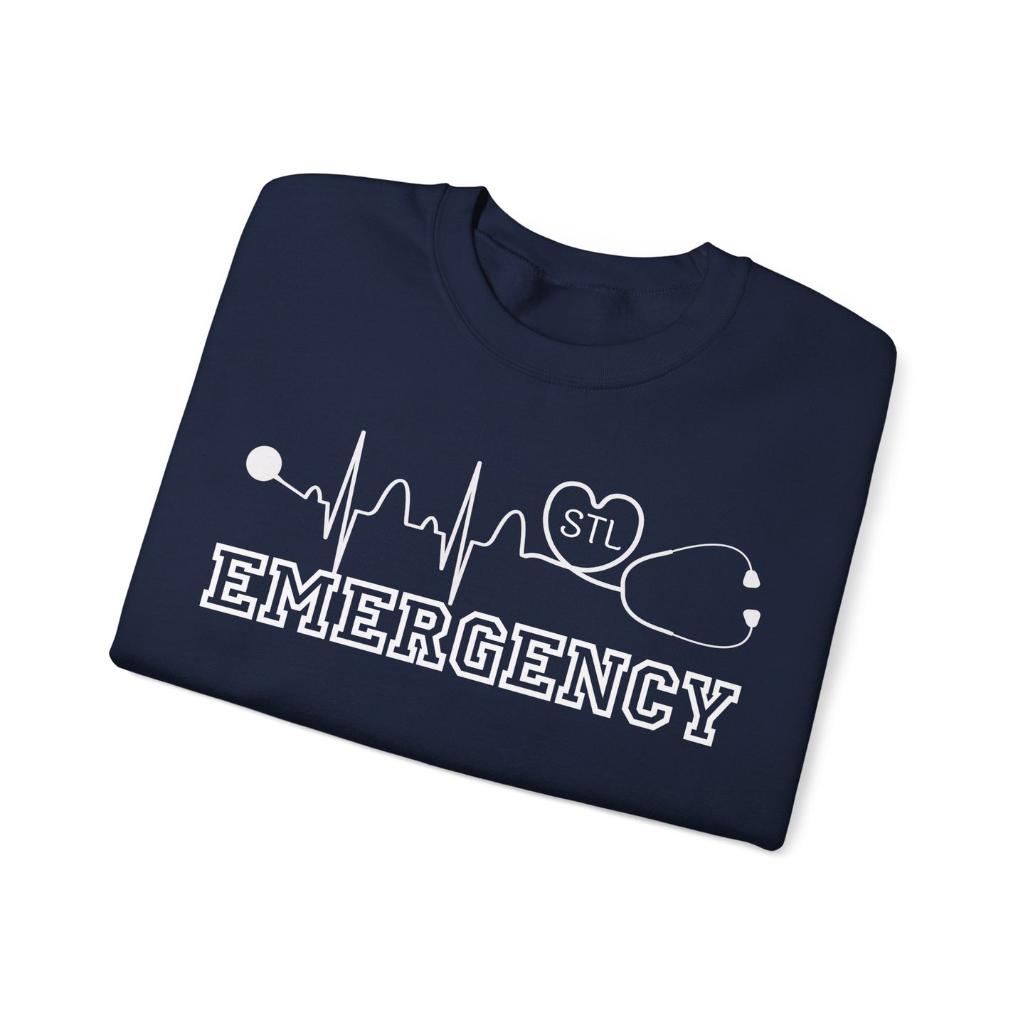 STL Emergency Room Comfy Gildan Sweatshirt, EKG STL  love, wear out or at work!