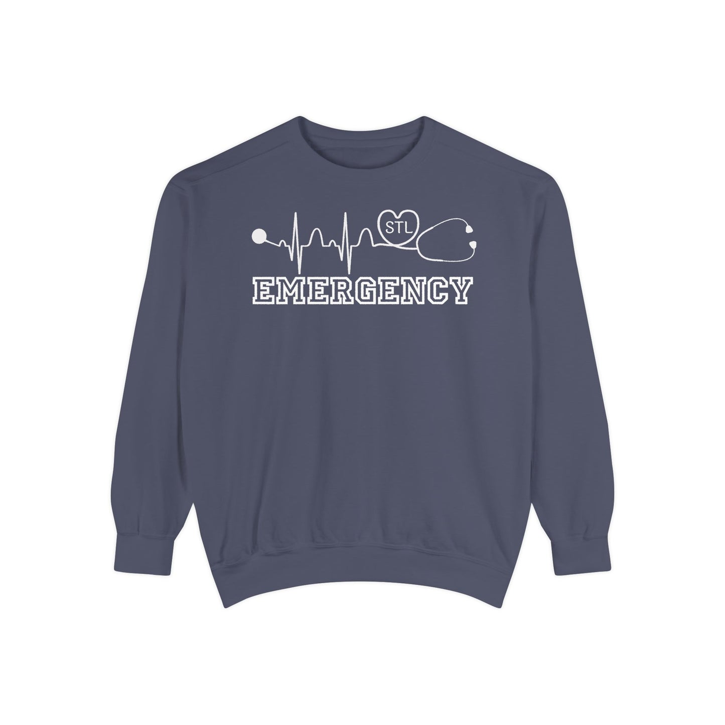 STL Emergency Room Comfort Colors Sweatshirt, EKG STL  love, wear out or at work!