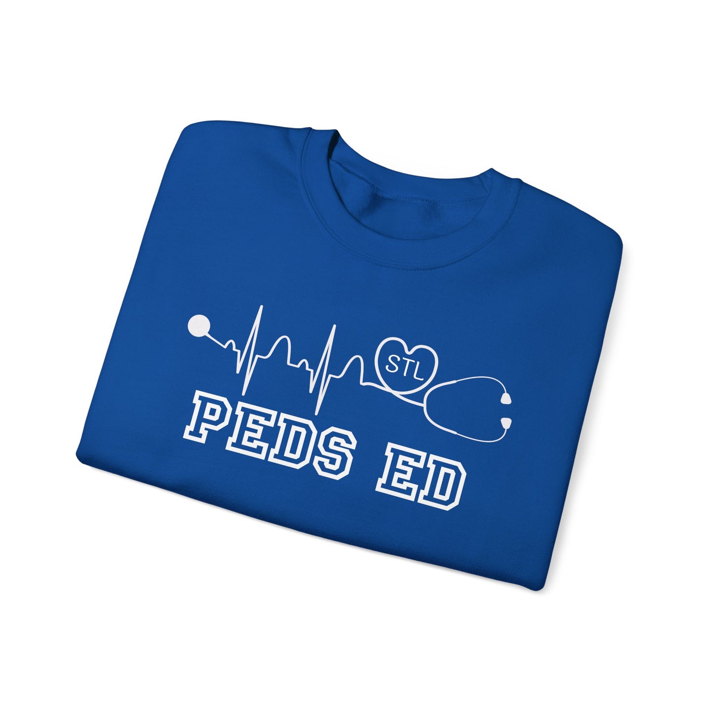 STL PEDS ED Sweatshirt-white lettering