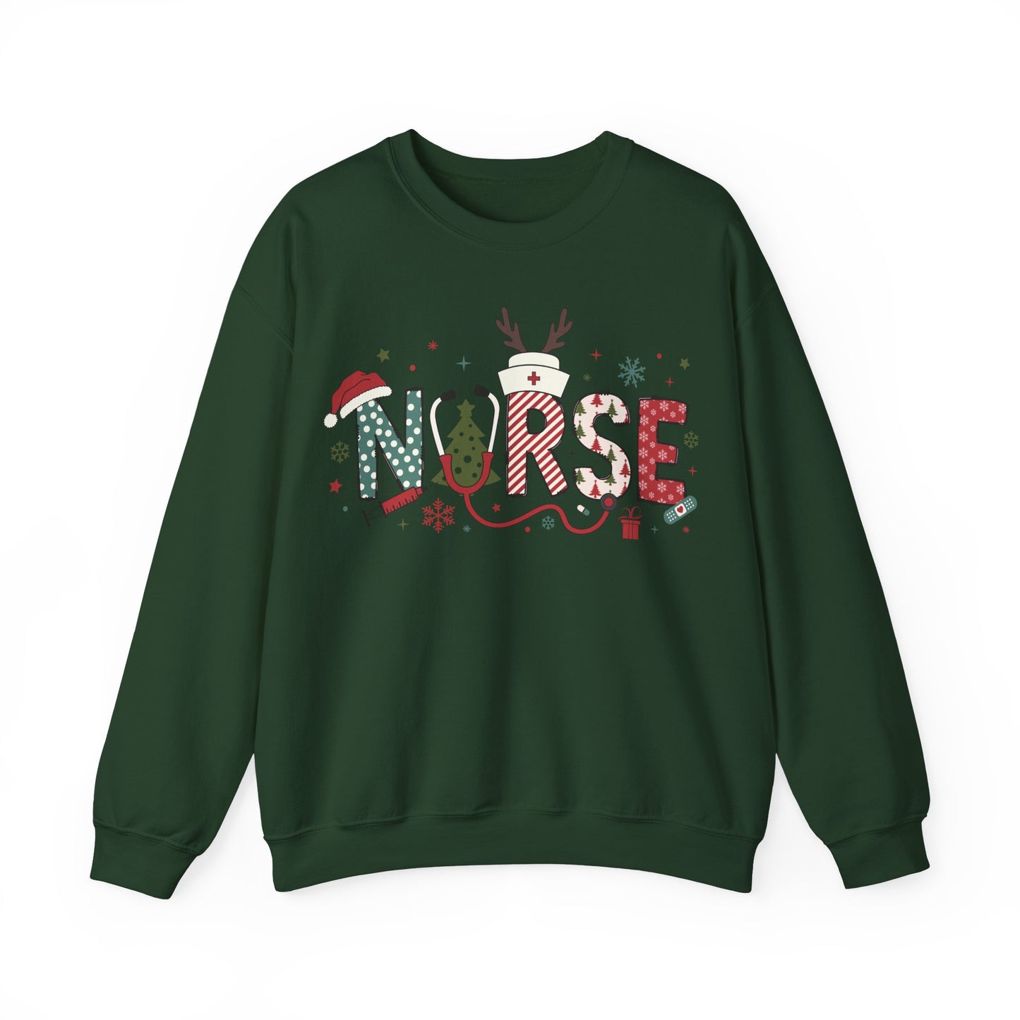 Nurse Christmas Sweatershirt,  cute and comfy for your festive holiday season  ,emergency nurse festive sweatshirt, Gift for Nurse