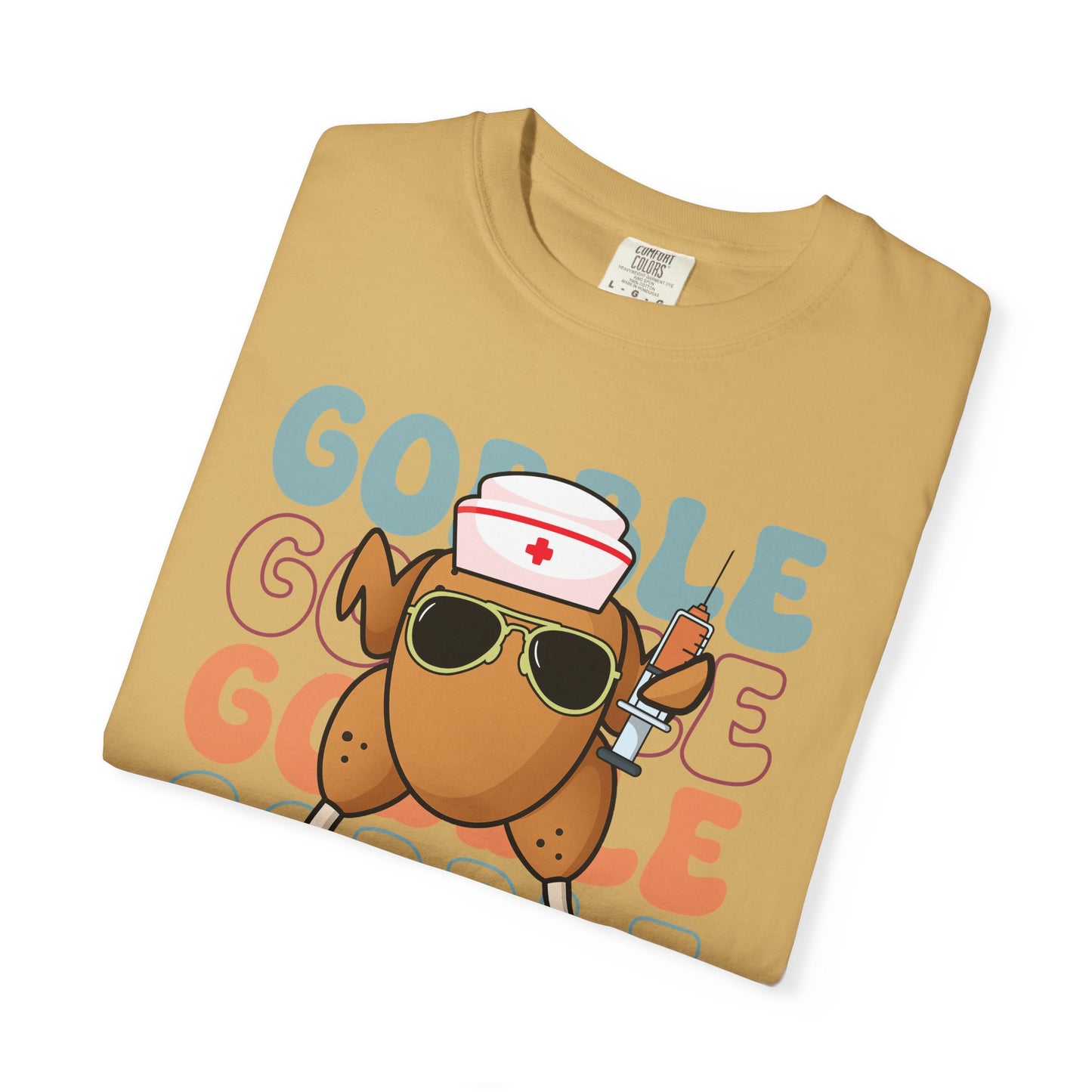 Funny gobble gobble turkey  Thanksgiving Comfort colors tshirt