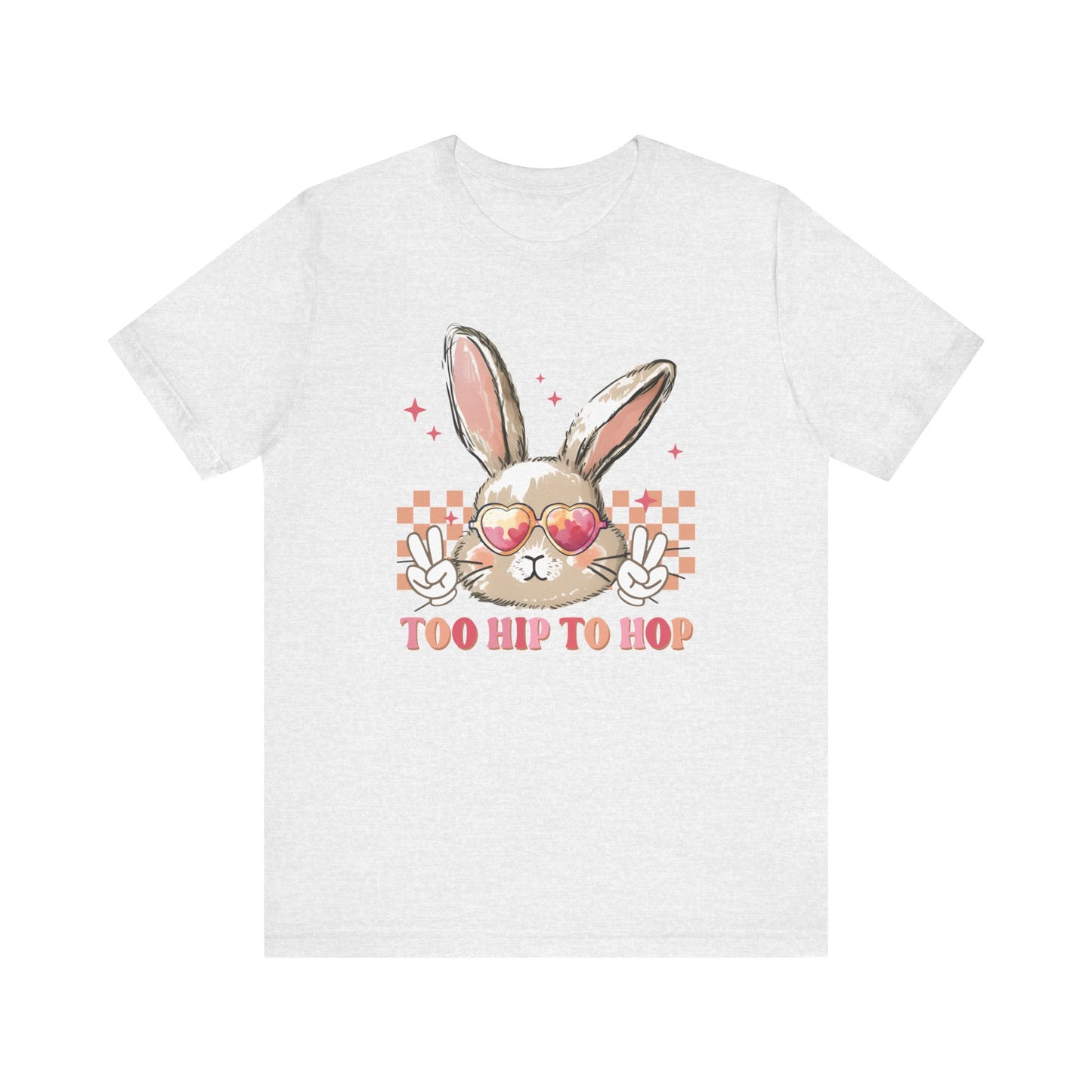Too Hip to Hop Easter Women Shirt, Retro Chick, Nurse shirt, teacher shirt, Easter nurse, punny shirt, funny woman shirt.