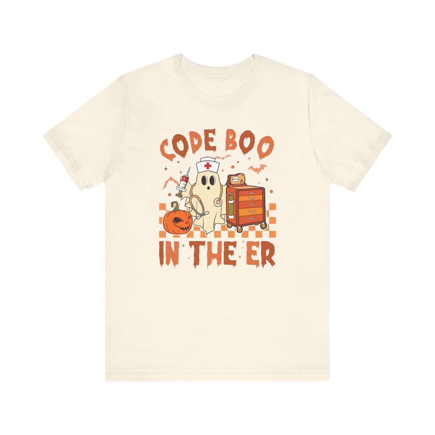 Code Boo in the ER, pediatric nurse Halloween shirt,, Comfort colors ghost nurse shirt, Peds nurse , Spooky nurse shirt