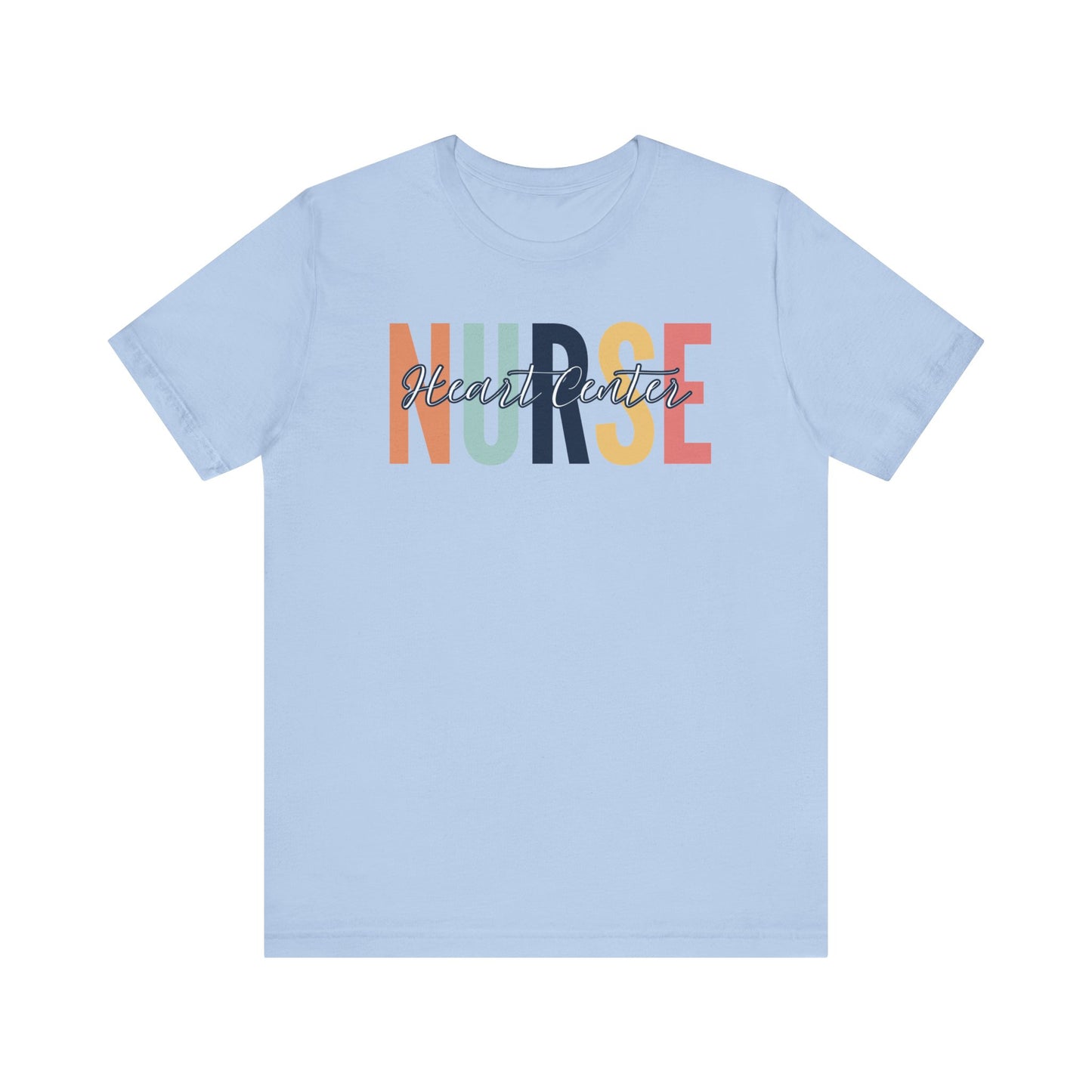 Heart center rainbow neutral Peds nurse Shirt, Gift for nurse, Graduation gift, birthday gift for nurse, ER nurse, RN shirt.