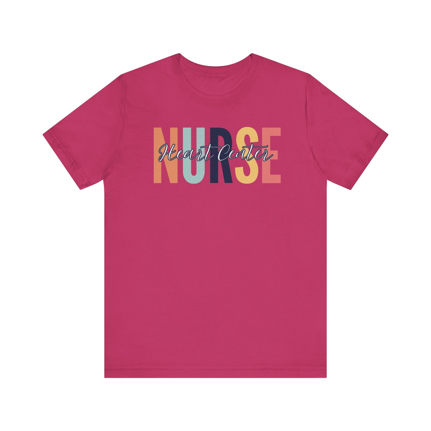 Heart center rainbow neutral Peds nurse Shirt, Gift for nurse, Graduation gift, birthday gift for nurse, ER nurse, RN shirt.