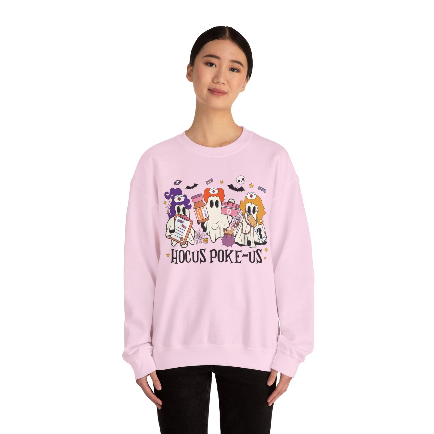 Funny Ghost pediatric nurse sweatshirt, Halloween sweatshirt, spooky season, ER RN, NICU nurse,  Halloween Nurse,, floral Halloween ghost,