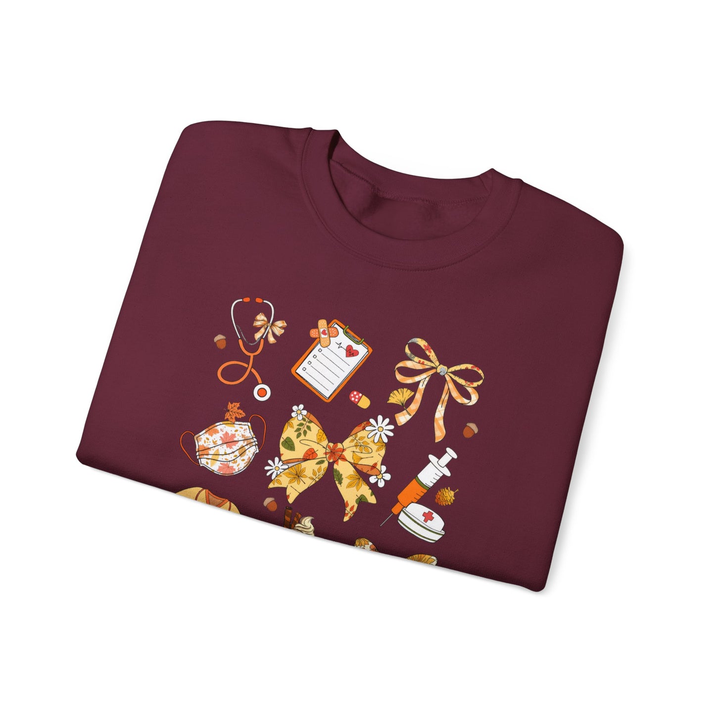 Cute Fall Pediatric Emergency Sweatshirt for all Fall Months, Nurse shirt, gift for nurse, coquette bow, everything fall