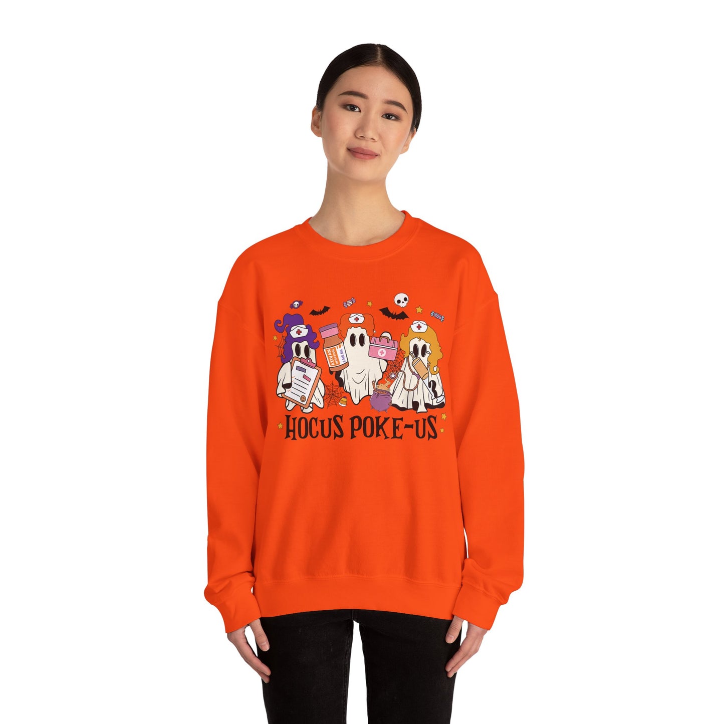 Funny Ghost pediatric nurse sweatshirt, Halloween sweatshirt, spooky season, ER RN, NICU nurse,  Halloween Nurse,, floral Halloween ghost,