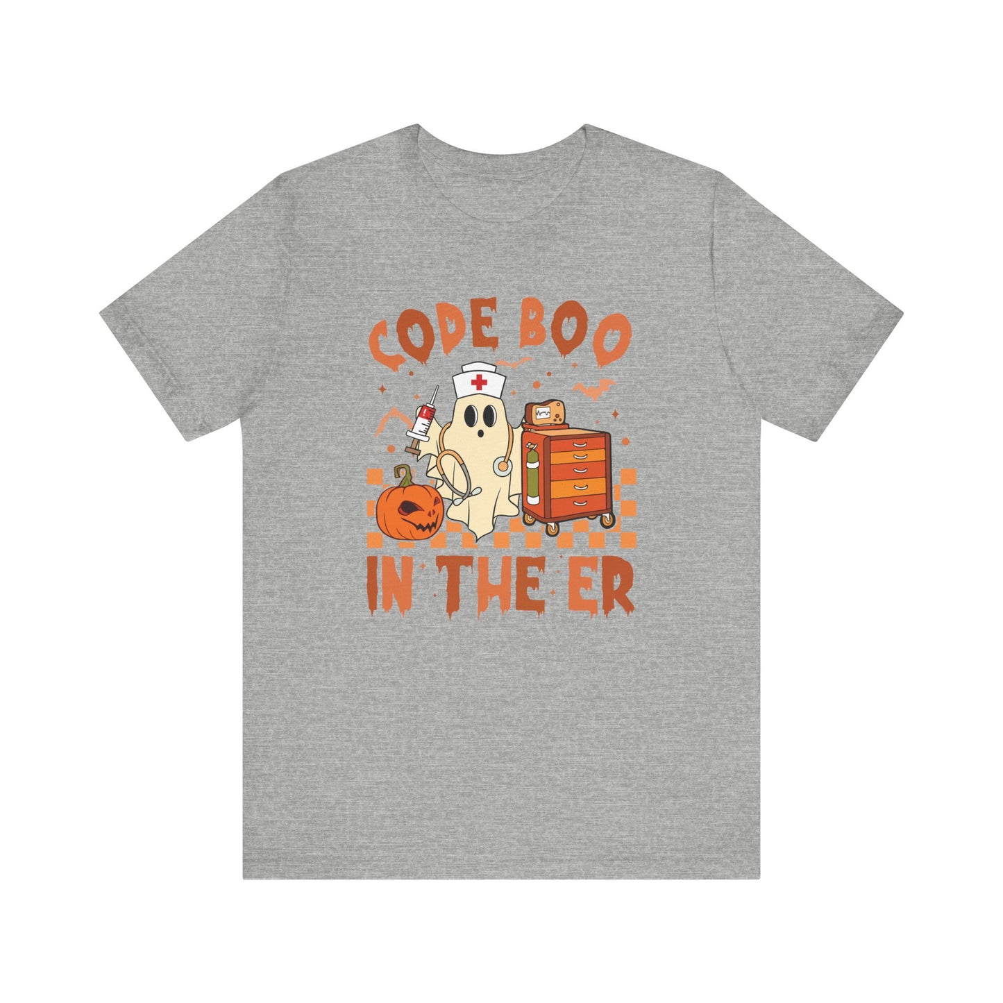 Code Boo in the ER, pediatric nurse Halloween shirt,, Comfort colors ghost nurse shirt, Peds nurse , Spooky nurse shirt