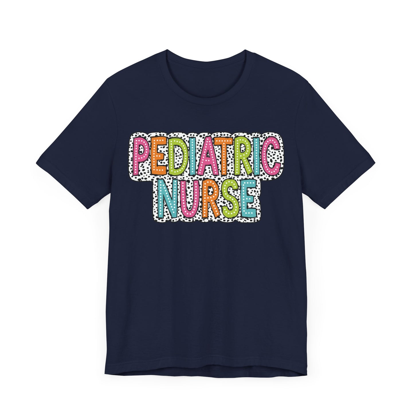 Polka dot pediatric nurse shirt, cute and bright tshirt