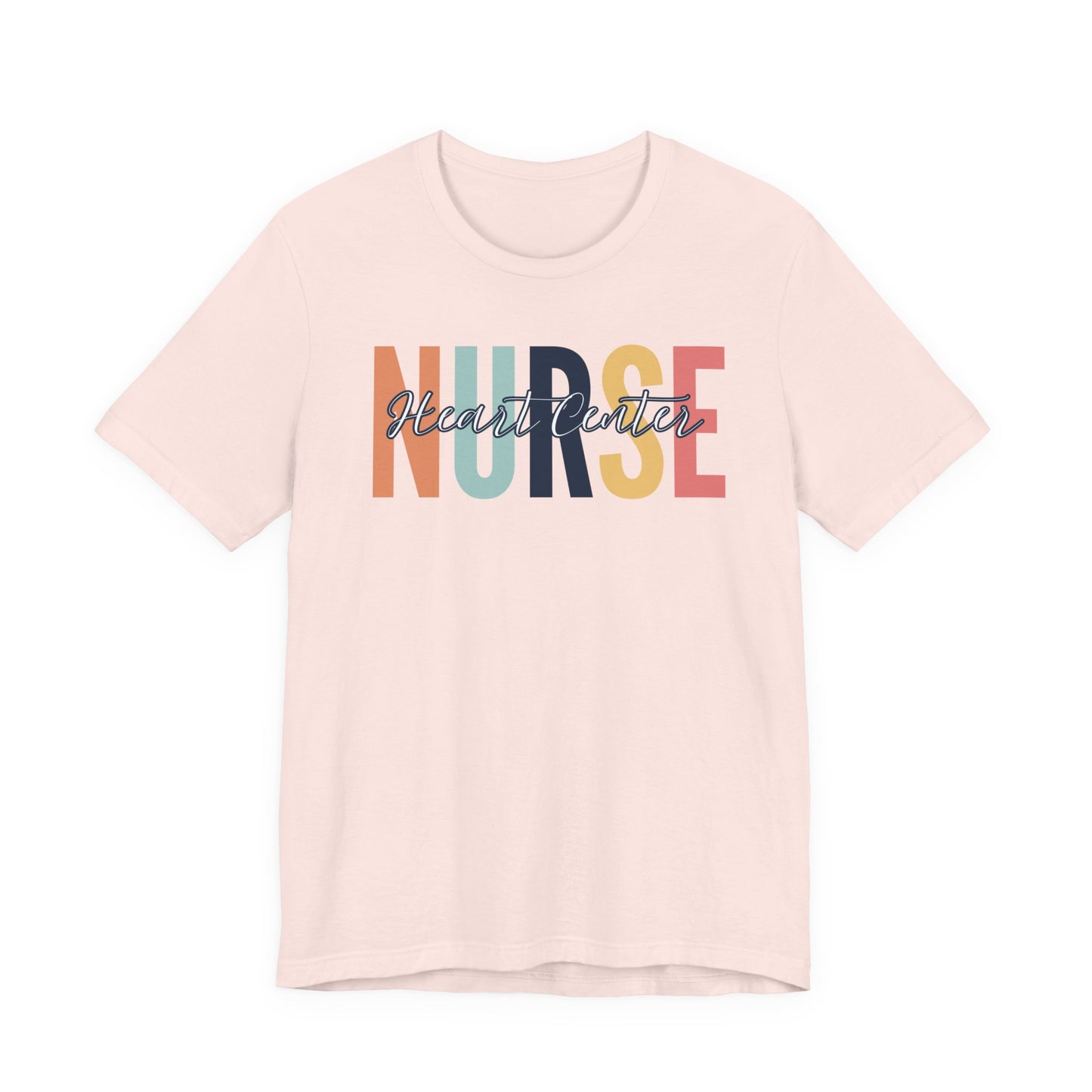 Heart center rainbow neutral Peds nurse Shirt, Gift for nurse, Graduation gift, birthday gift for nurse, ER nurse, RN shirt.
