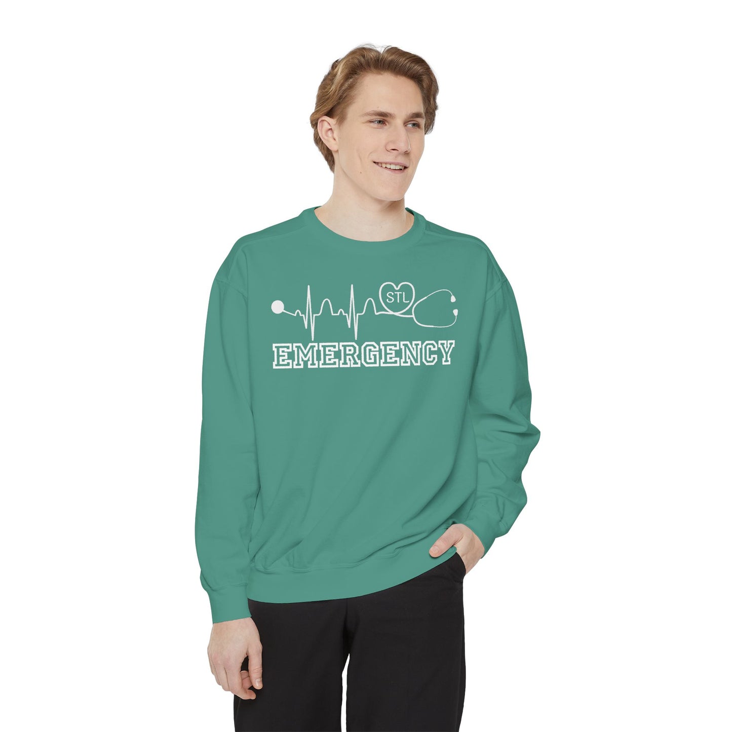 STL Emergency Room Comfort Colors Sweatshirt, EKG STL  love, wear out or at work!