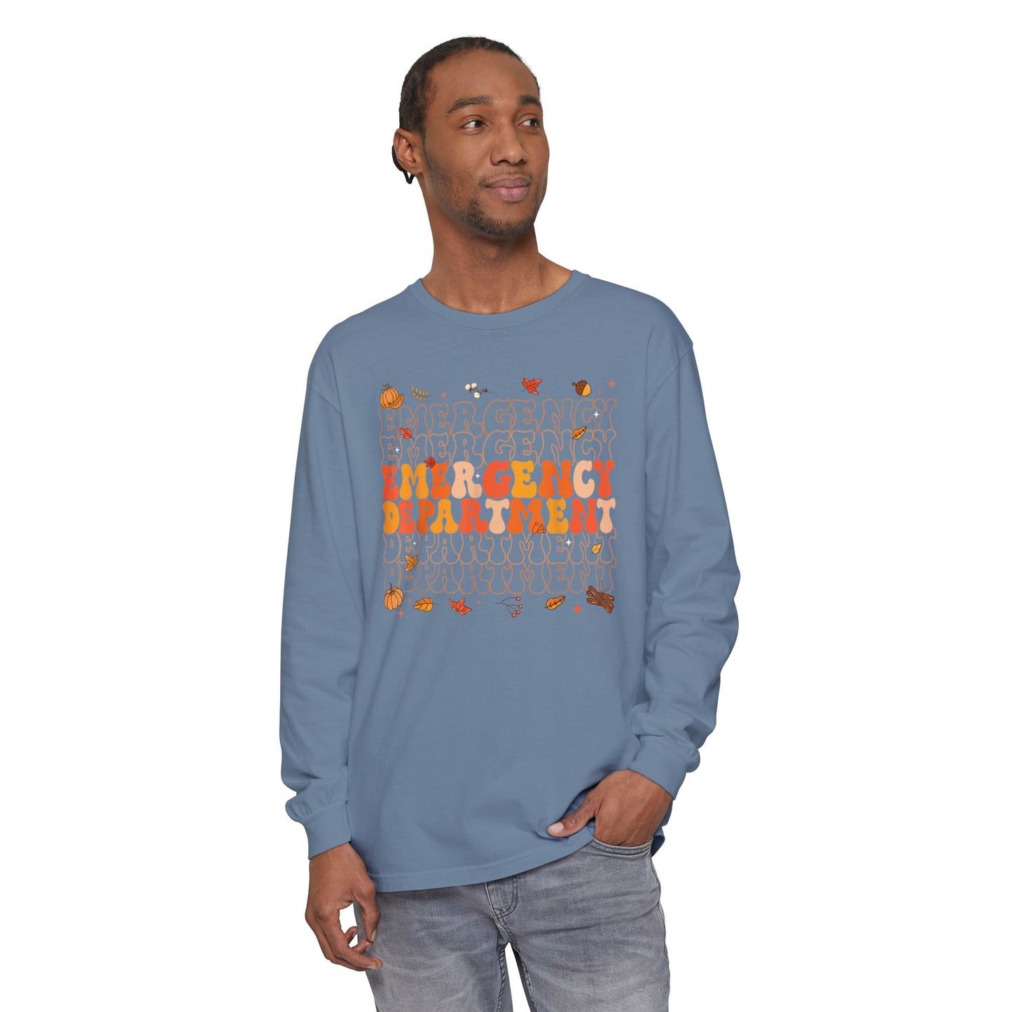 Emergency Fall long sleeve comfort colors, thanksgiving nurse long sleeve  shirt