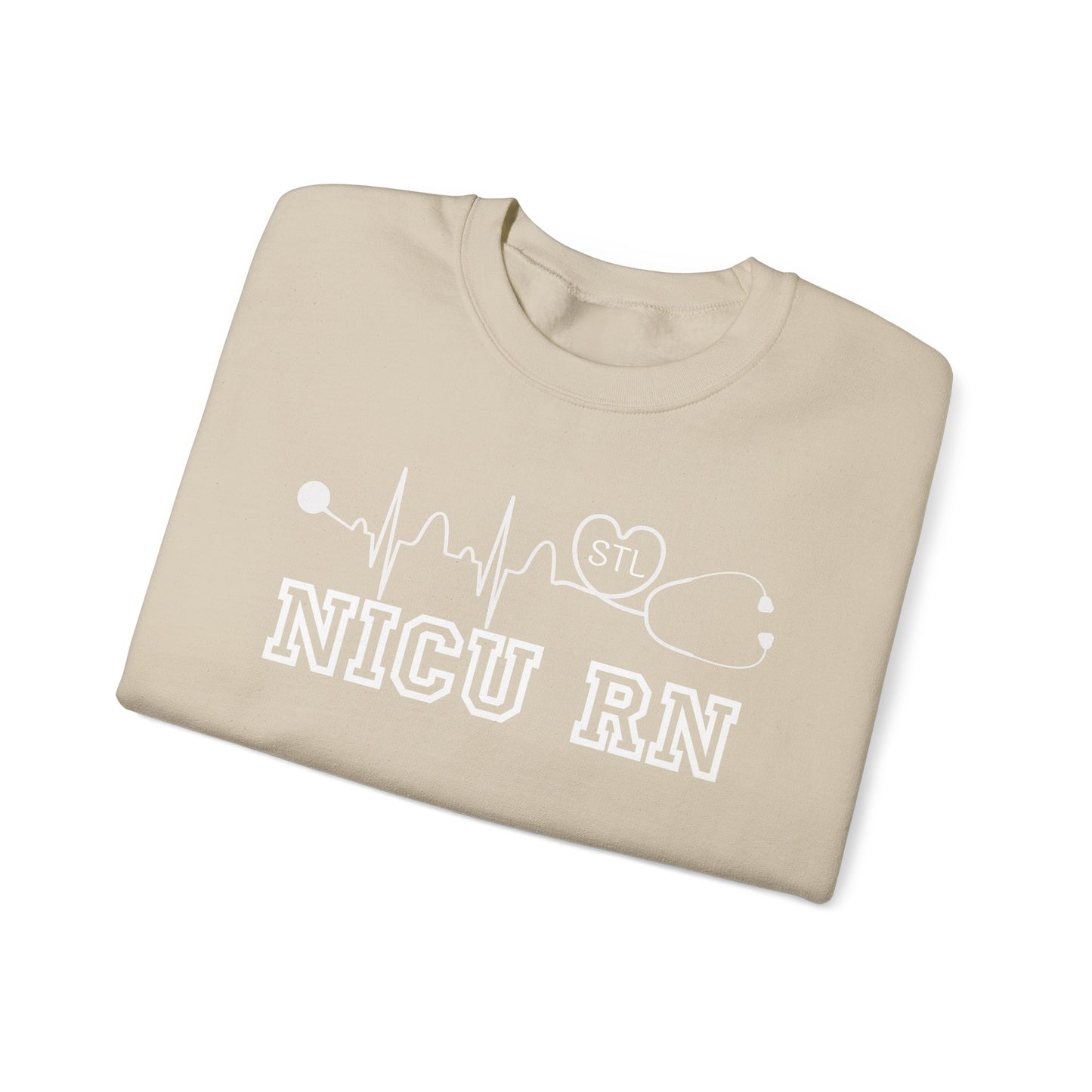 STL NICU RN Comfy Gildan Sweatshirt, EKG STL  love, wear out or at work!