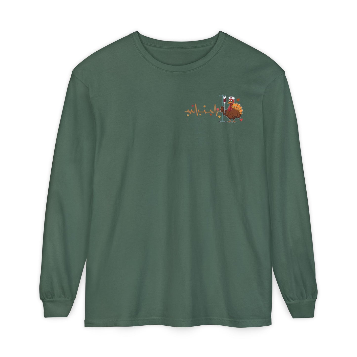 Turkey pocket design ED Nurse , pediatric nurse thanksgiving  shirt, comfort colors turkey ekg nurse shirt, Peds nurse , fall nurse shirt