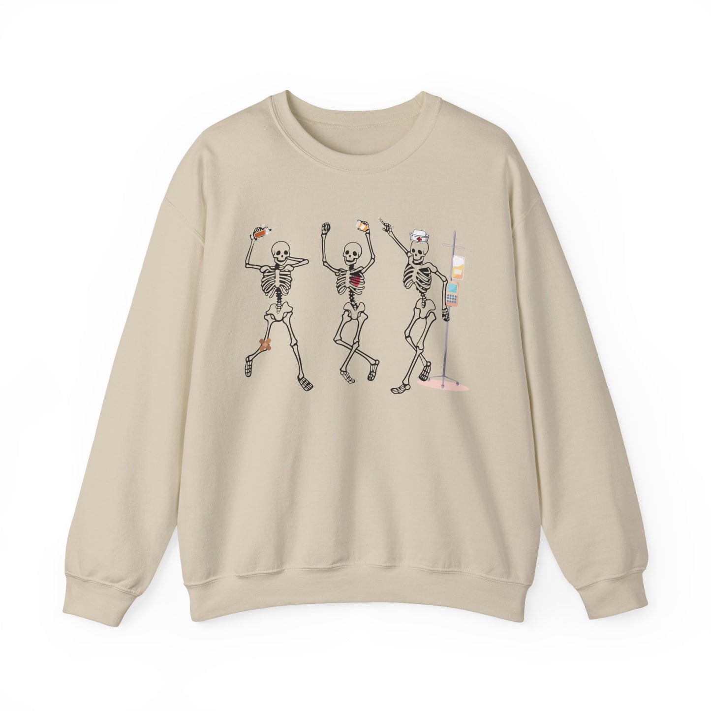 Dancing Skeleton Halloween Sweatshirt, Halloween sweatshirt, nurse sweater , spooky season, funny Halloween sweatshirt