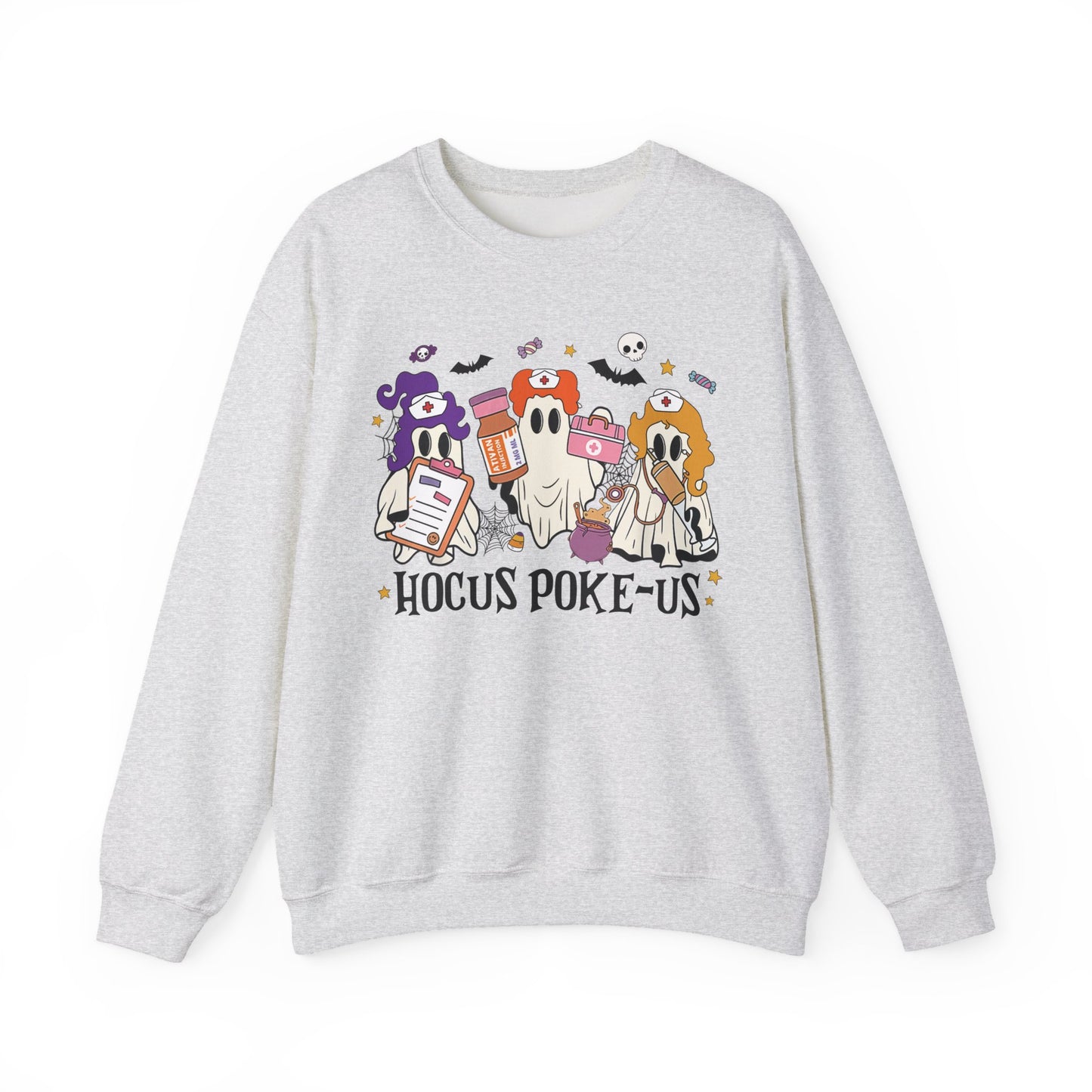 Funny Ghost pediatric nurse sweatshirt, Halloween sweatshirt, spooky season, ER RN, NICU nurse,  Halloween Nurse,, floral Halloween ghost,