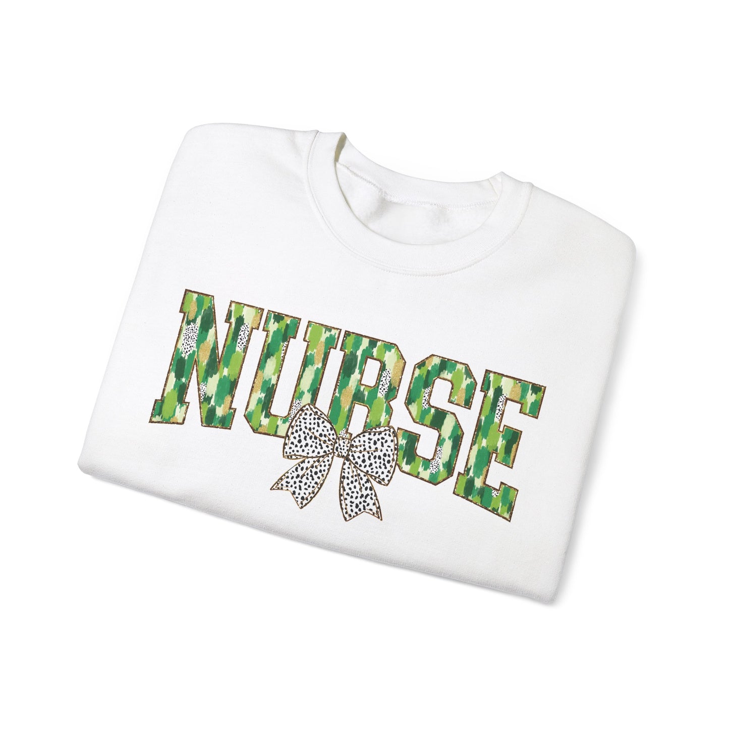 Nurse St. Patricks Day Sweatshirt Coquette Bow,  RN sweatershirt, ER Nurse, NICU Nurse, PICU nurse, clover, lucky nurse sweatshirt.