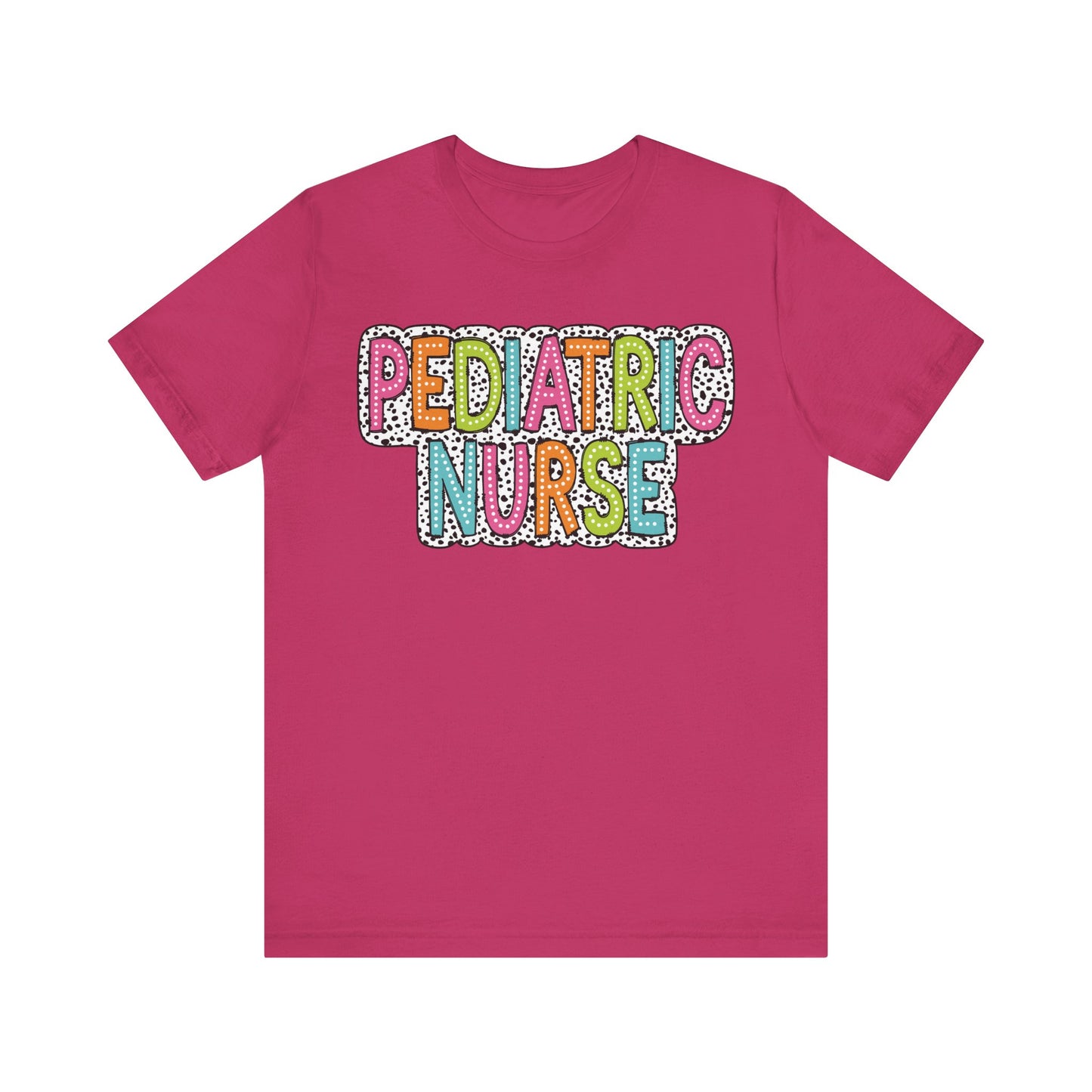 Polka dot pediatric nurse shirt, cute and bright tshirt