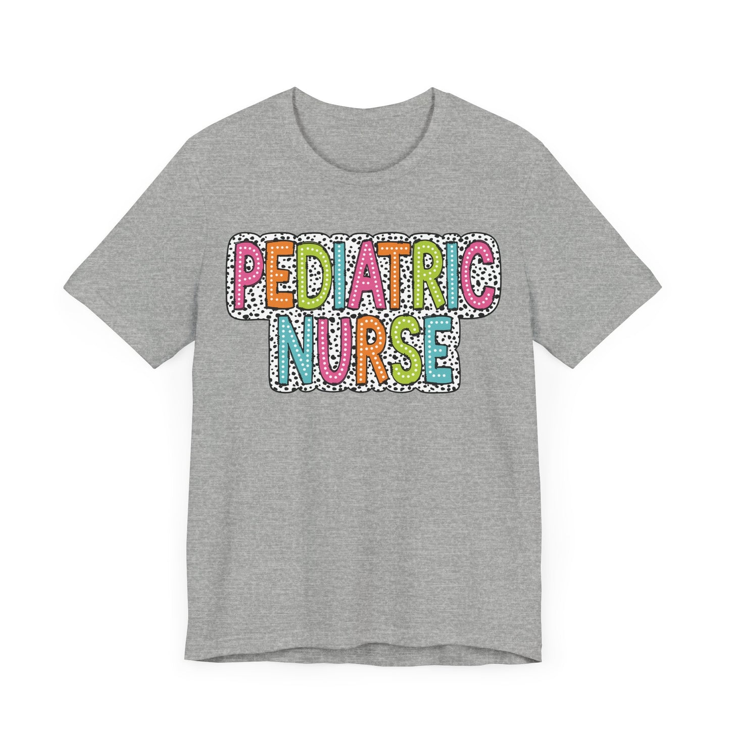Polka dot pediatric nurse shirt, cute and bright tshirt