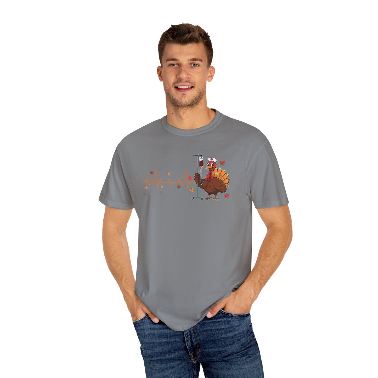 EKG turkey full front Nurse , pediatric nurse thanksgiving shirt, gildan turkey nurse shirt, Peds nurse , fall nurse shirt