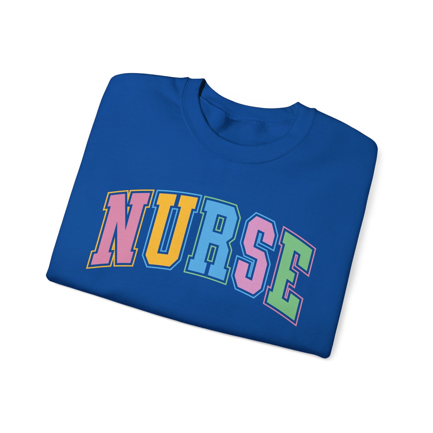 Multi Color Nurse  Varsity Letter Sweatshirt