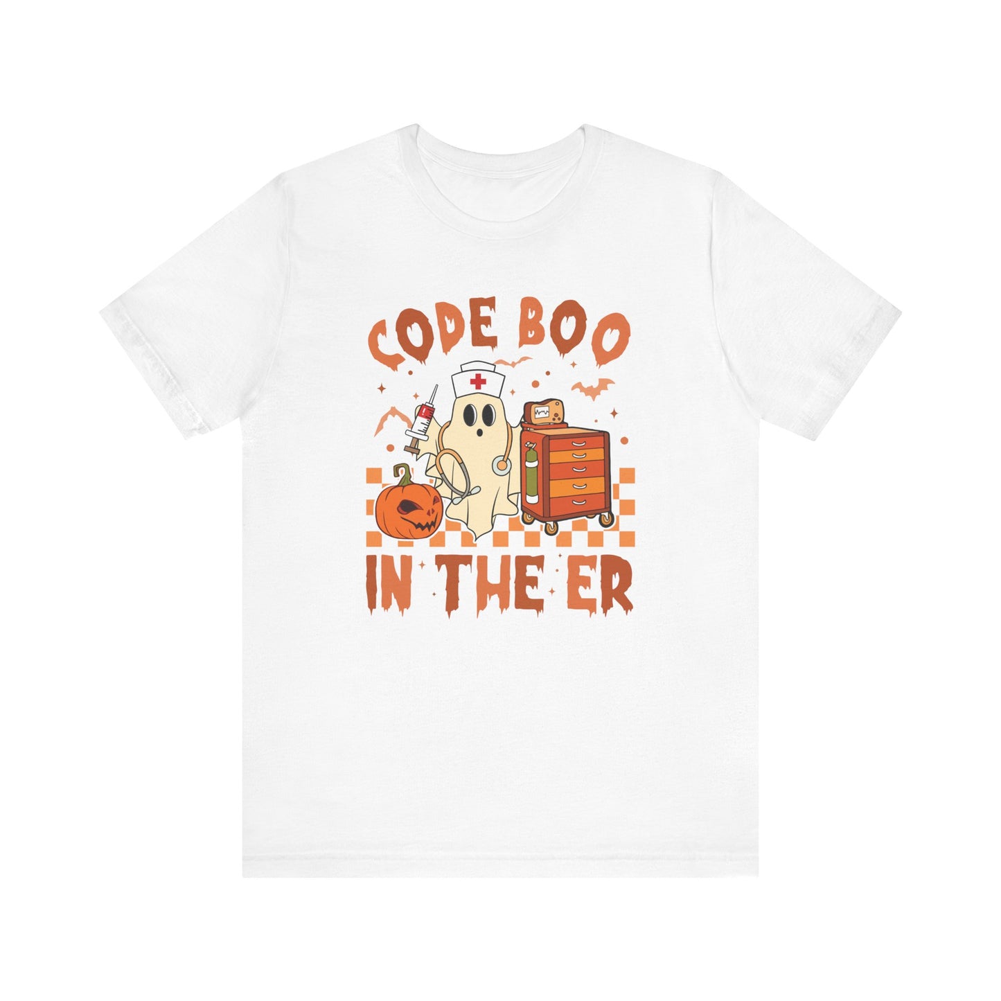Code Boo in the ER, pediatric nurse Halloween shirt,, Comfort colors ghost nurse shirt, Peds nurse , Spooky nurse shirt