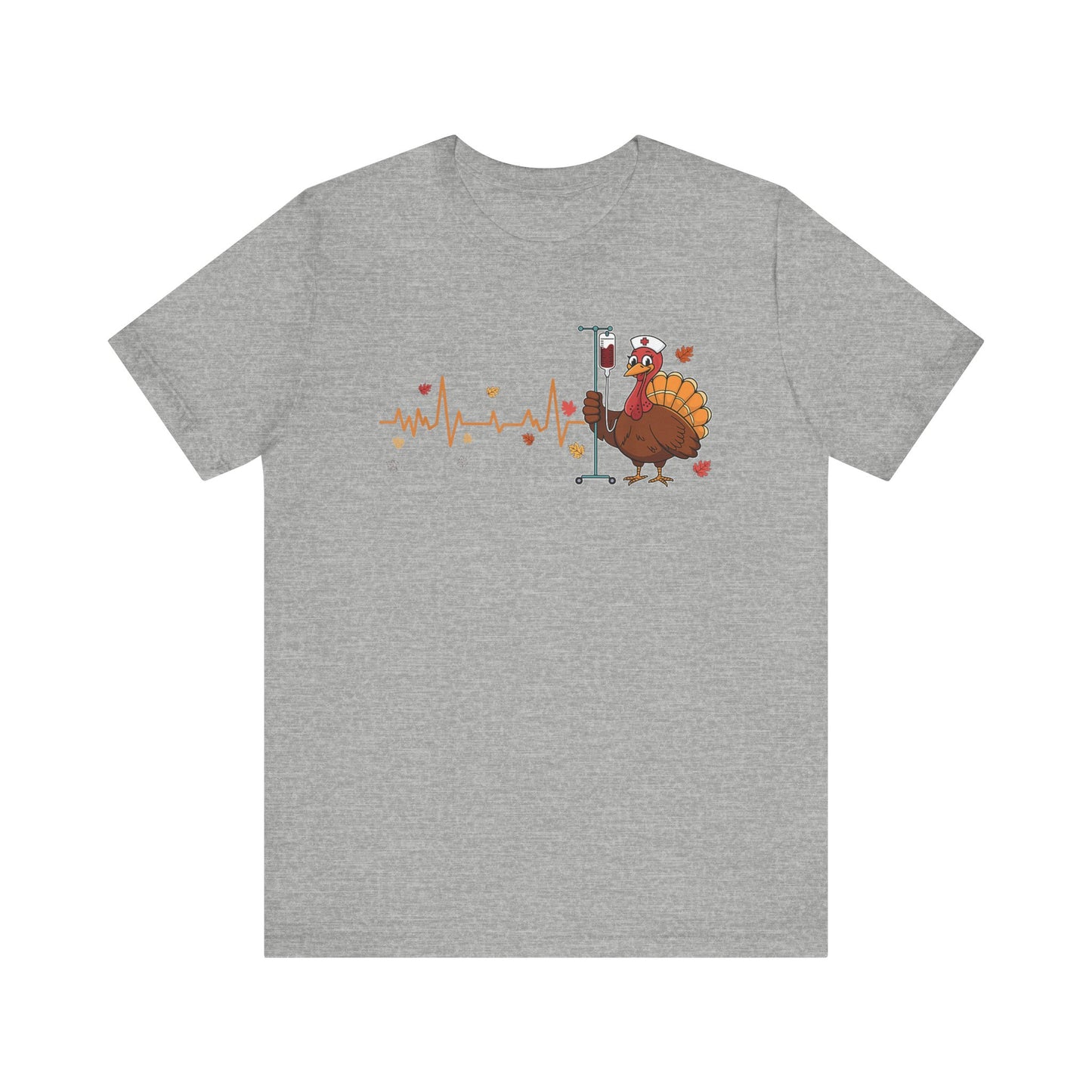 EKG turkey full front  ED Nurse , pediatric nurse thanksgiving shirt, gildan turkey nurse shirt, Peds nurse , fall nurse shirt