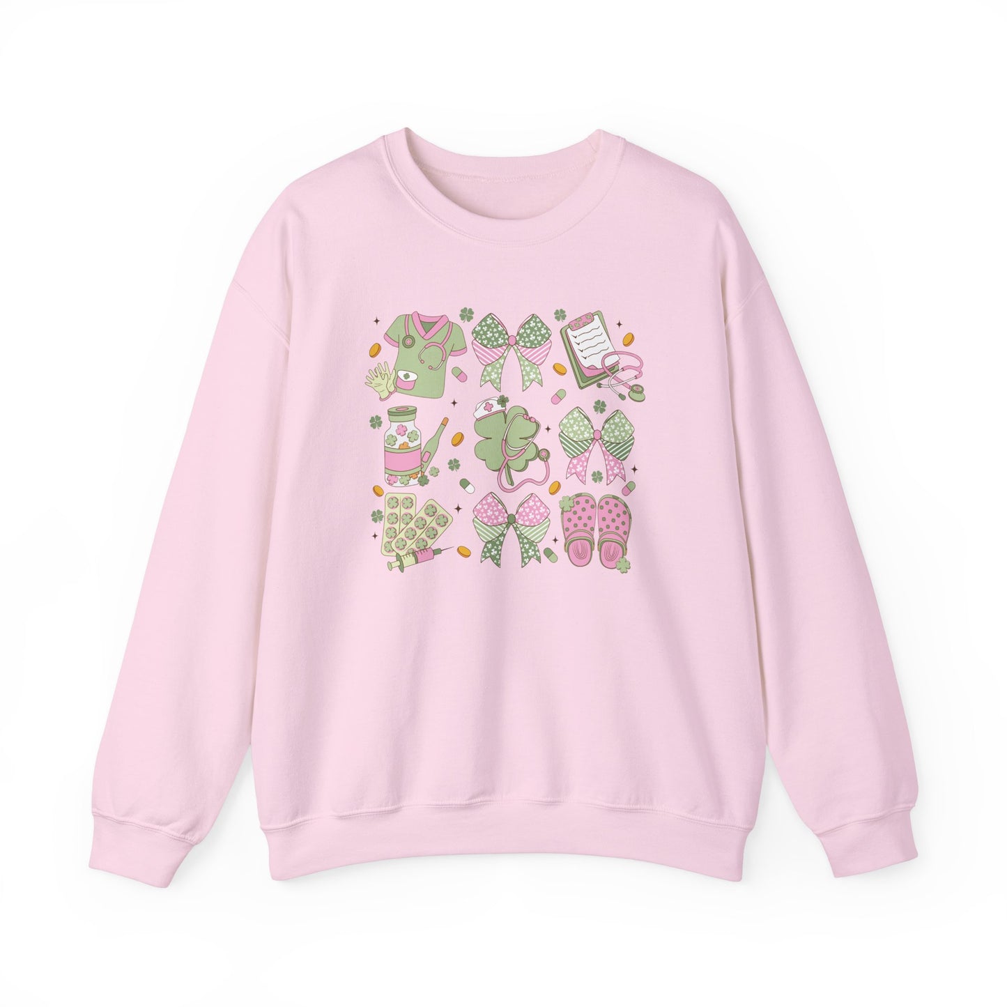 Adorable Nurse St. Patricks Day Sweatshirt,  RN sweatershirt, ER Nurse, NICU Nurse, PICU nurse, clover, lucky nurse sweatshirt.