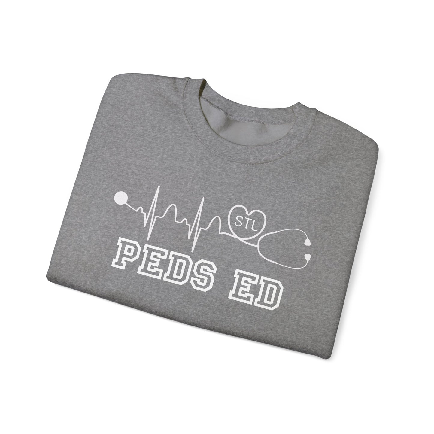 STL PEDS ED Sweatshirt-white lettering