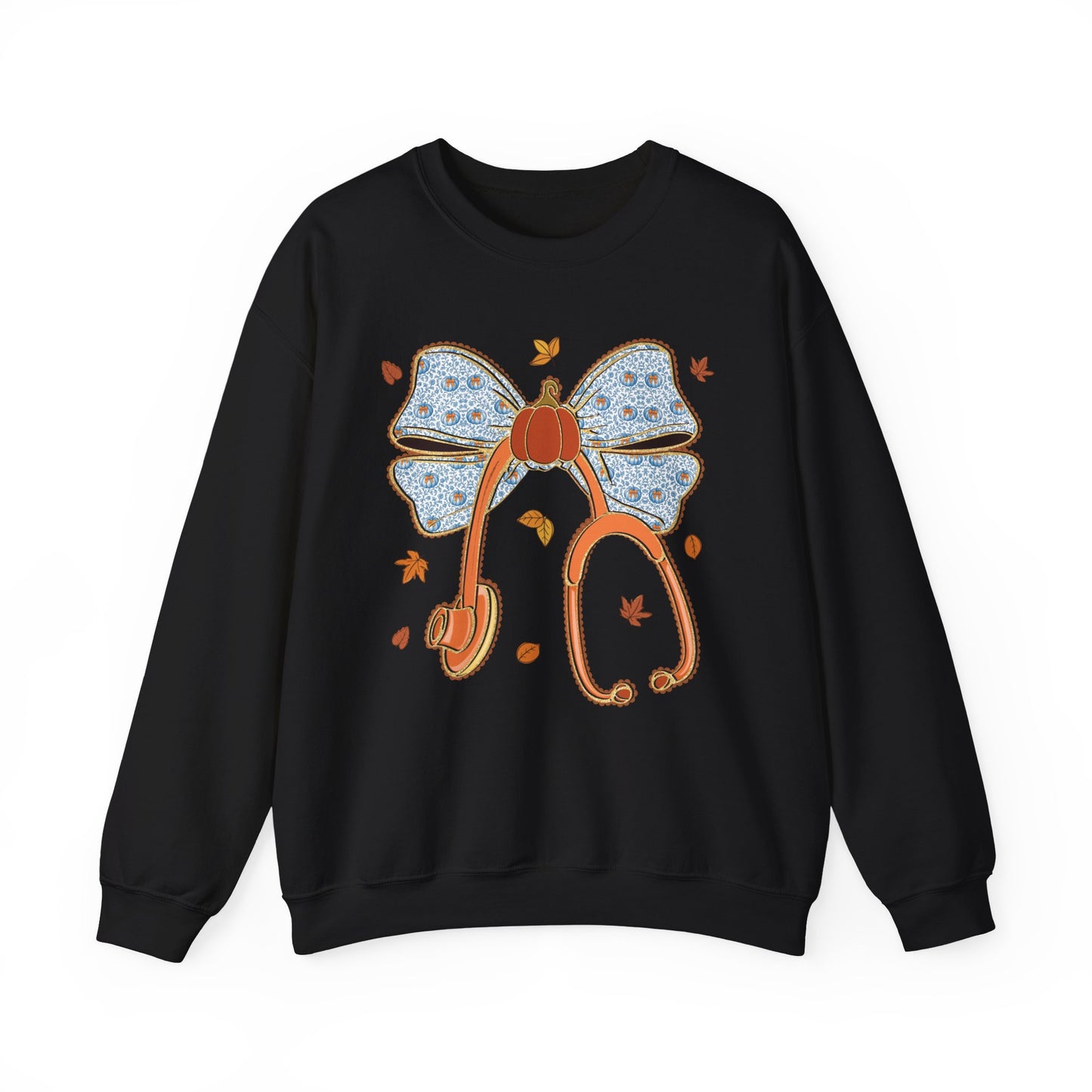 Nurse pumpkin stethoscope Fall gildan comfy sweatshirt,  thanksgiving nurse sweatshirt