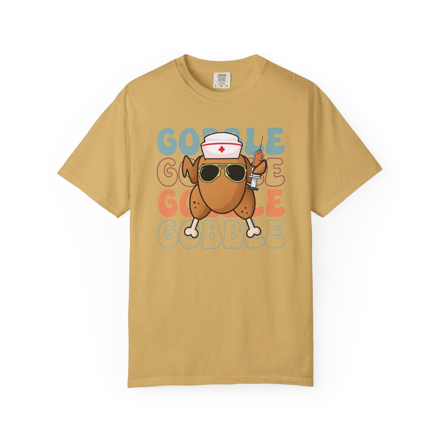 Funny gobble gobble turkey  Thanksgiving Comfort colors tshirt
