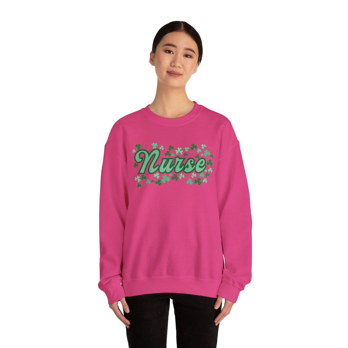 Nurse St. Patricks Clover Sweatshirt, ED RN, nurse sweater, St. Paddys nurse sweater, Pediatrics, Med Surg, NICU