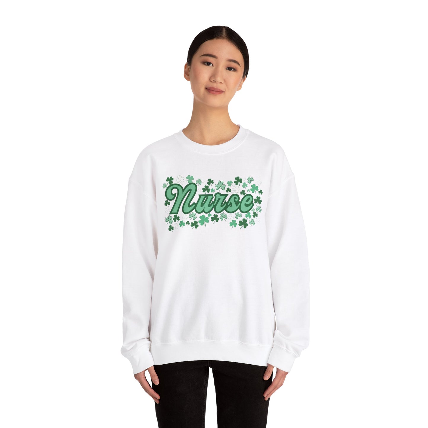 Nurse St. Patricks Clover Sweatshirt, ED RN, nurse sweater, St. Paddys nurse sweater, Pediatrics, Med Surg, NICU