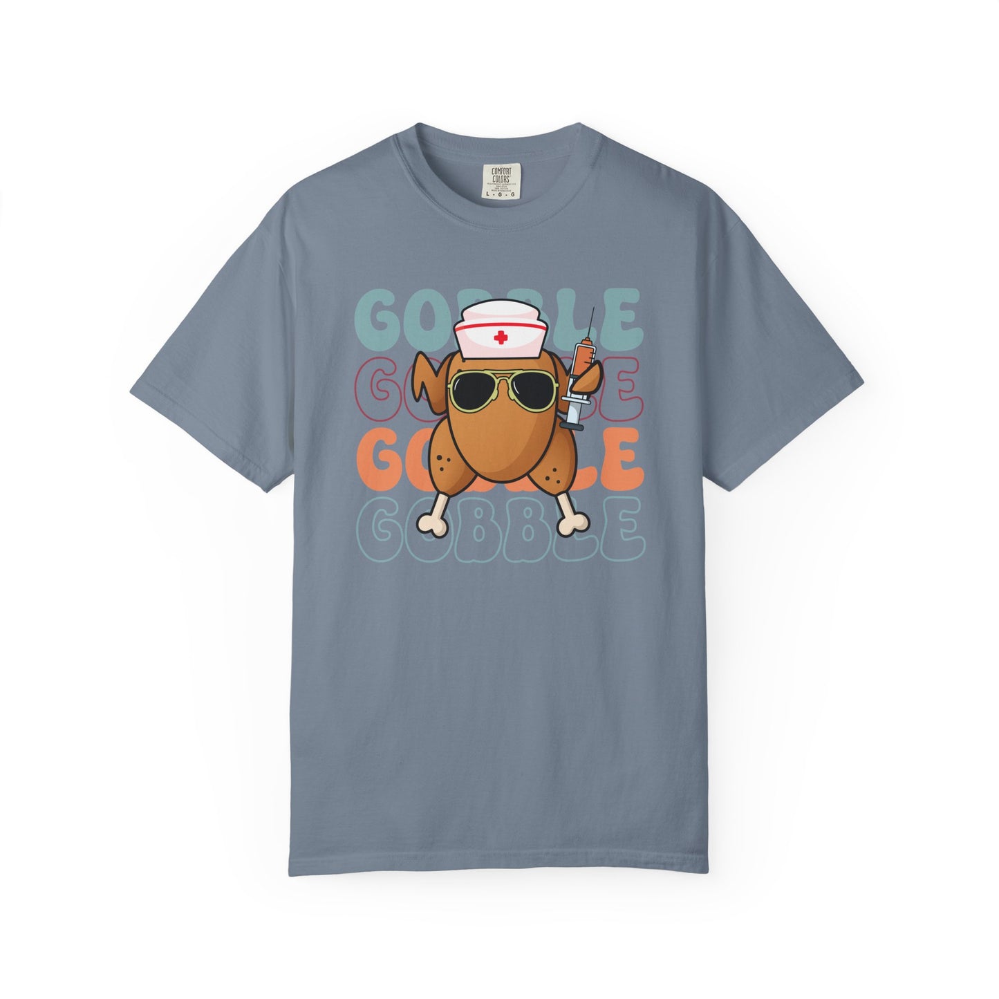 Funny gobble gobble turkey  Thanksgiving Comfort colors tshirt