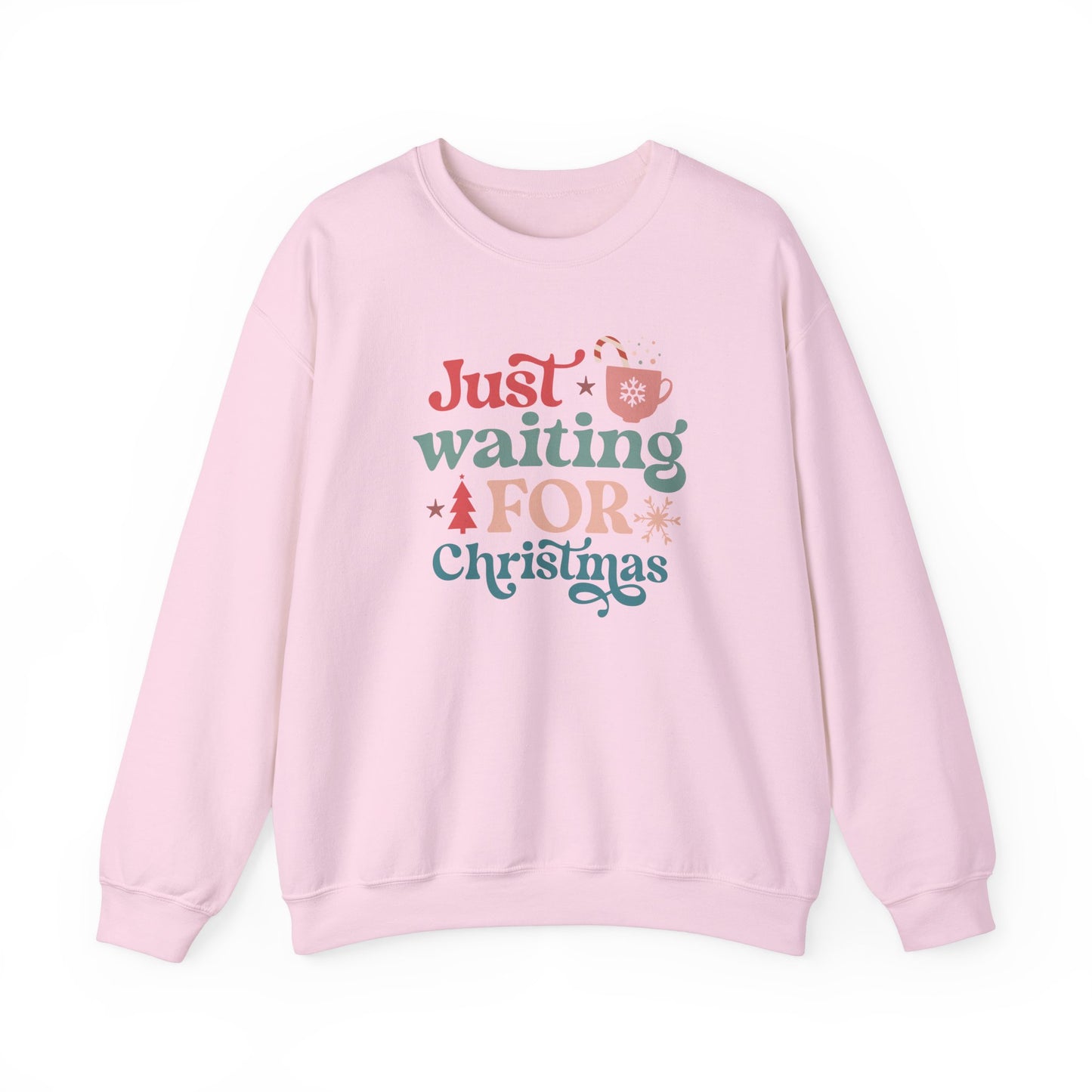 Just Waiting For Christmas Cozy Coffee Sweatshirt