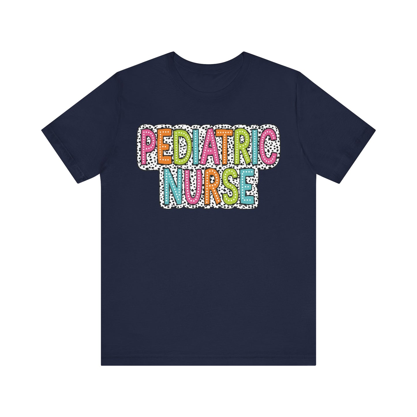 Polka dot pediatric nurse shirt, cute and bright tshirt