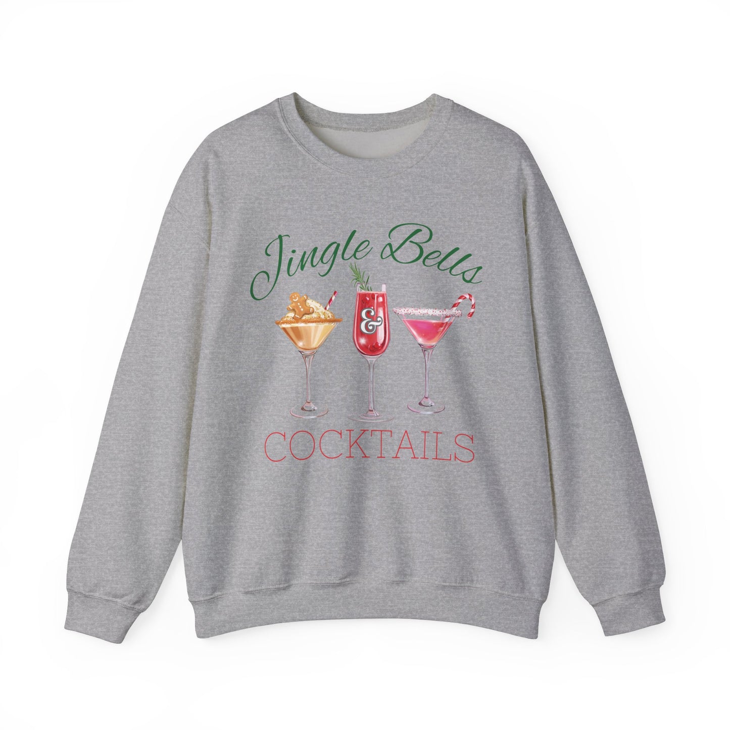 Jingle Bells &Cocktails Sweatshirt! Perfect for any holiday Party!