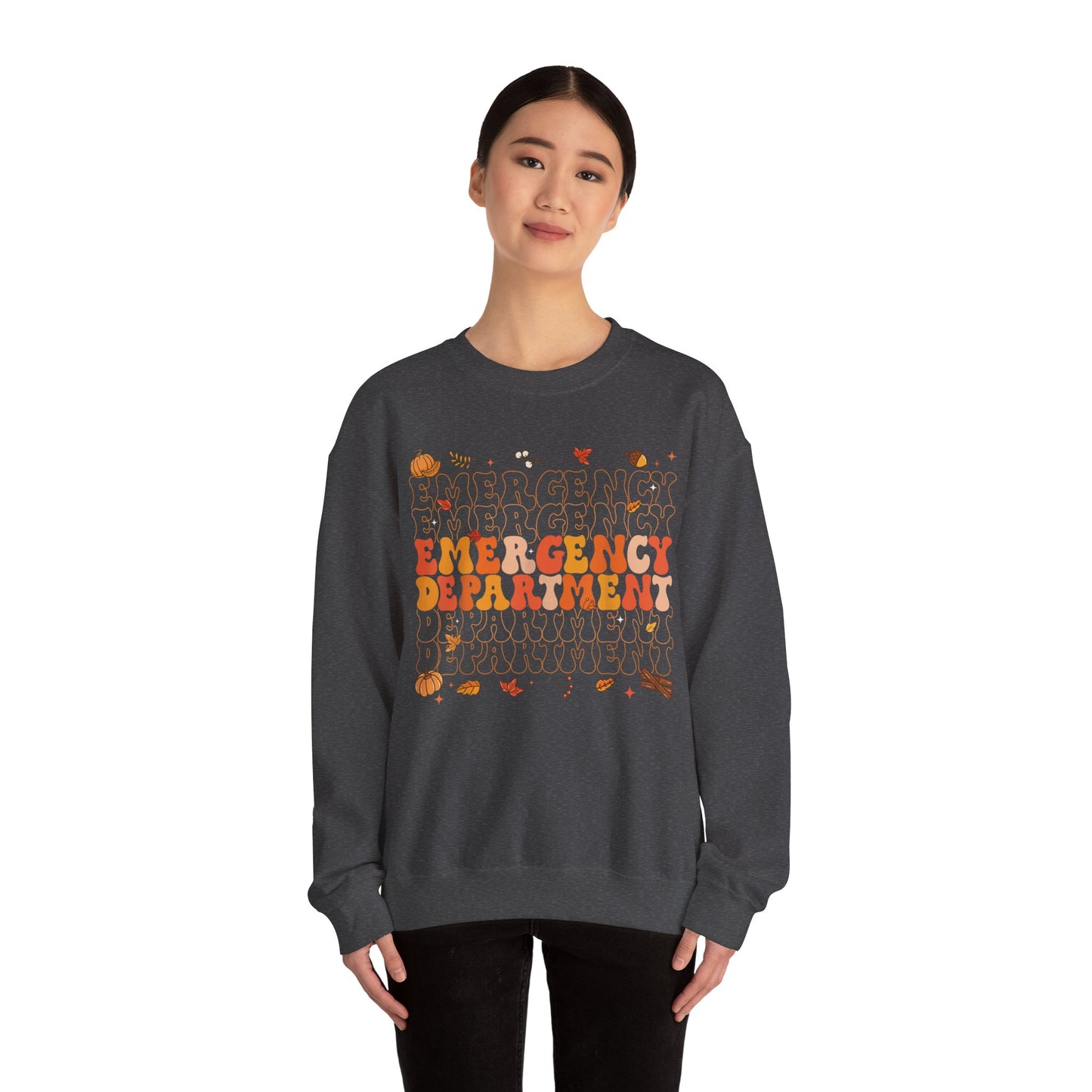 Emergency Fall gildan comfy sweatshirt,  thanksgiving nurse sweatshirt