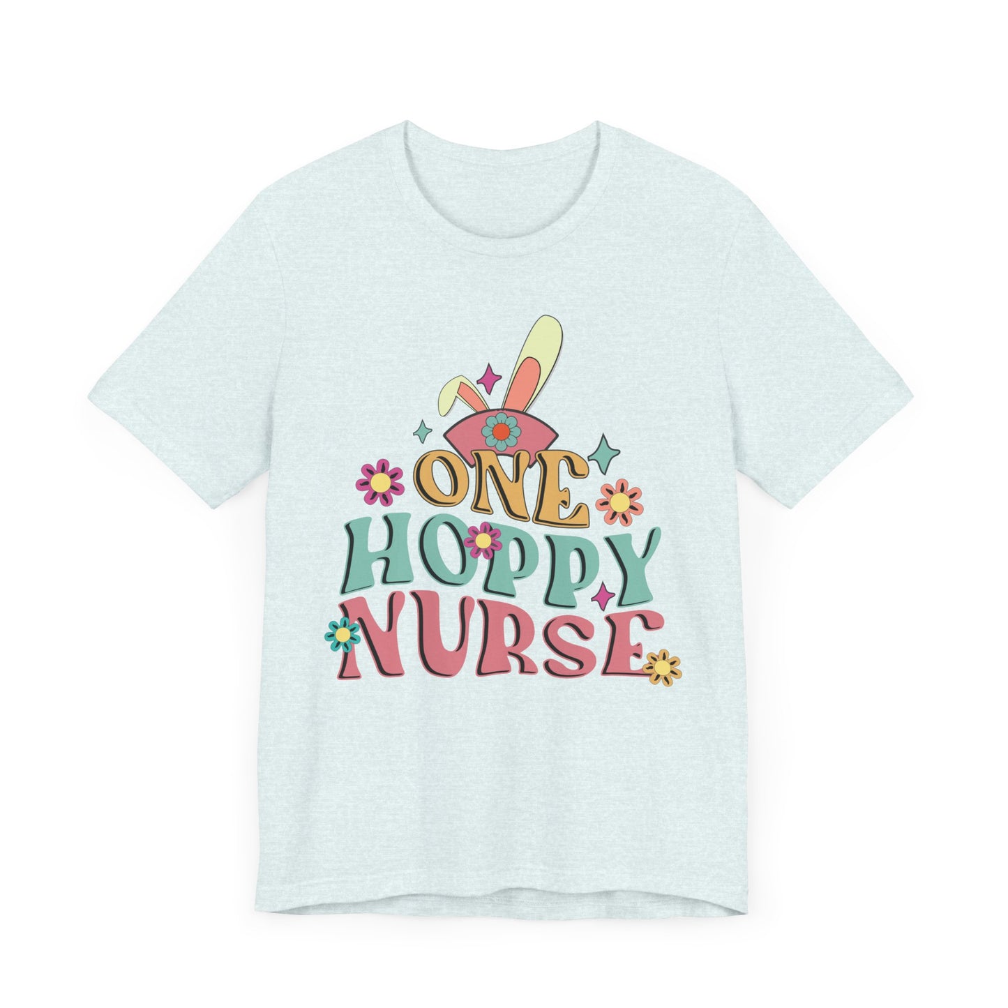 One Hoppy Nurse Easter Women Shirt, cute bunny Easter shirt for work or home!