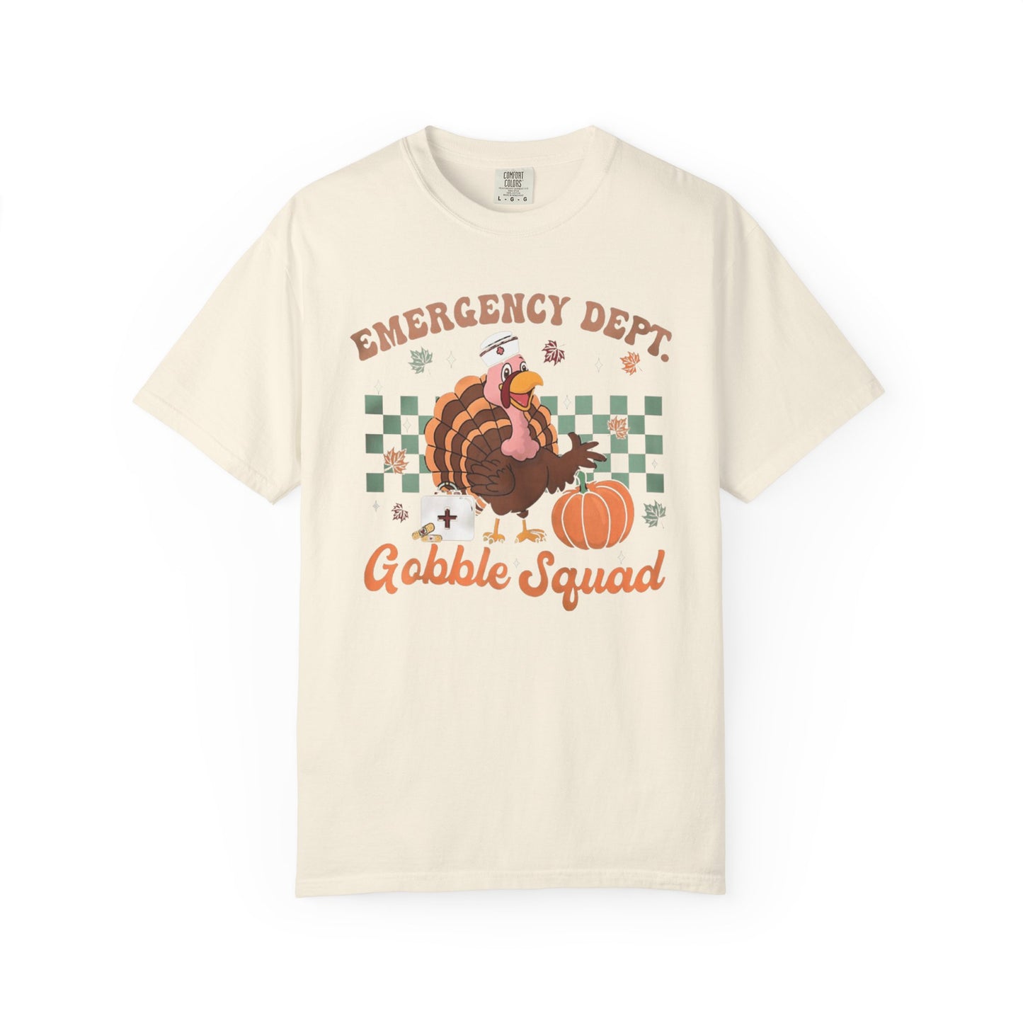 Comfort colors gobble squad tshirt, emergency gobble squad