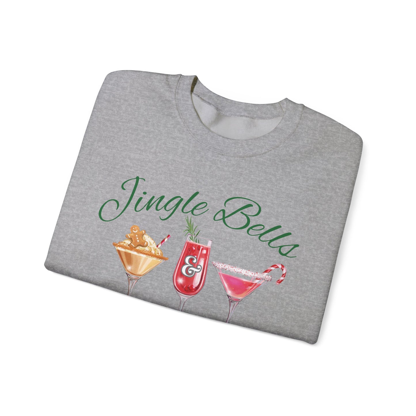 Jingle Bells &Cocktails Sweatshirt! Perfect for any holiday Party!