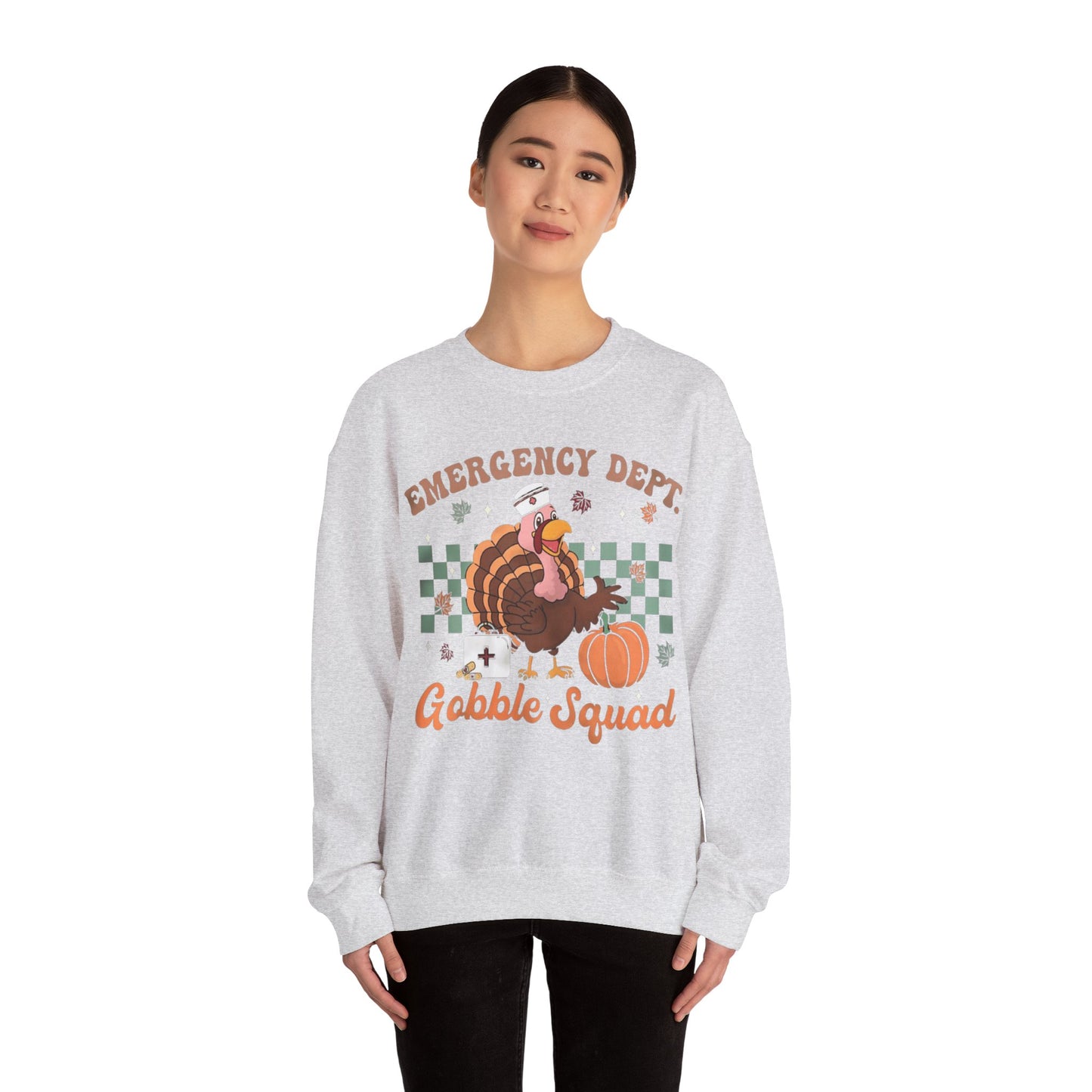 Turkey gobble squad Fall Pediatric Emergency Sweatshirt for all Fall Months, Nurse shirt, gift for nurse, everything fall