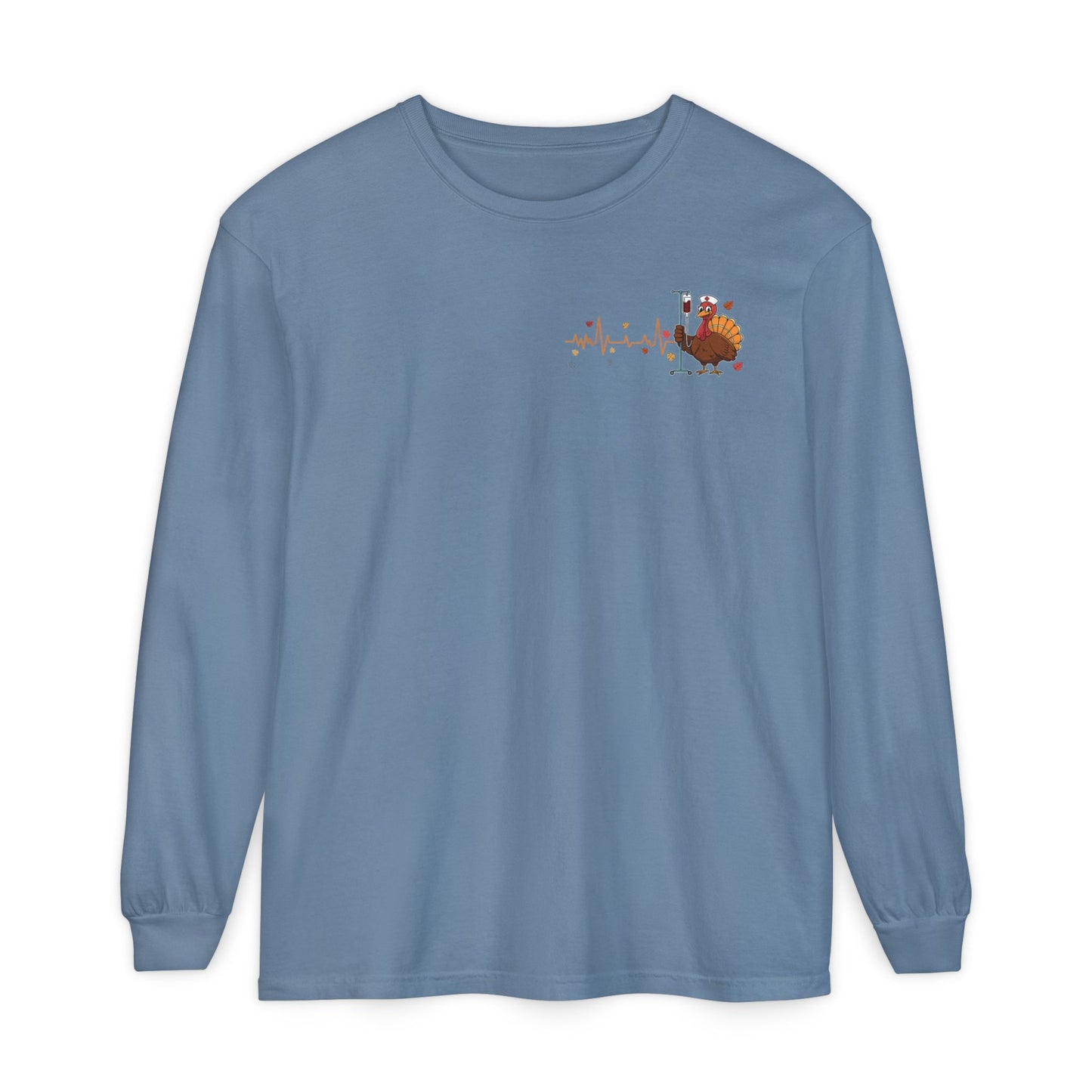 Turkey pocket design ED Nurse , pediatric nurse thanksgiving  shirt, comfort colors turkey ekg nurse shirt, Peds nurse , fall nurse shirt