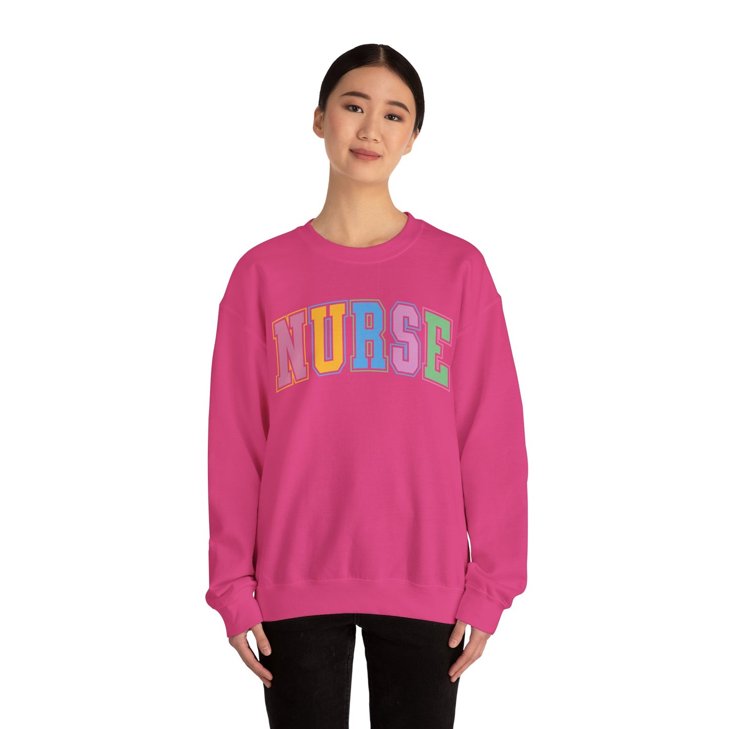 Multi Color Nurse  Varsity Letter Sweatshirt