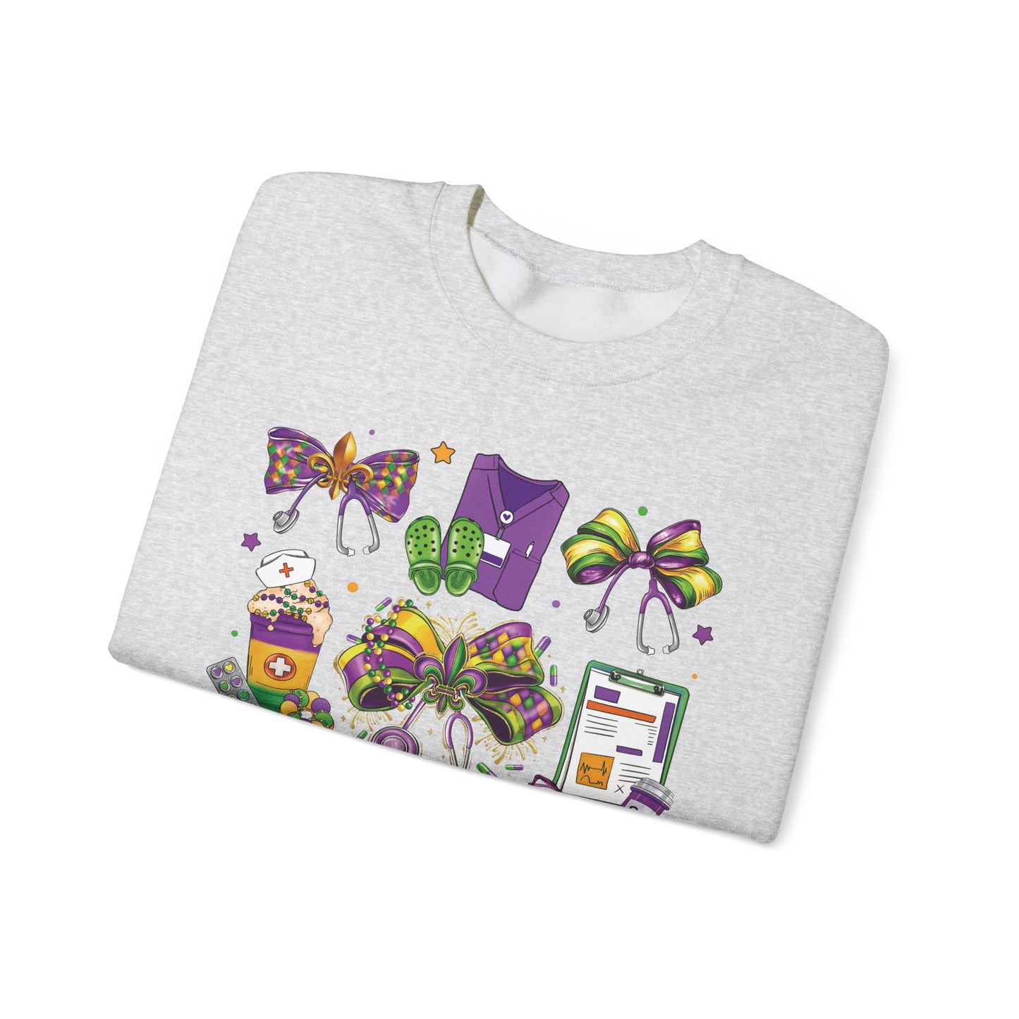 Mardi Gras Nurse Gildan Sweatshirt