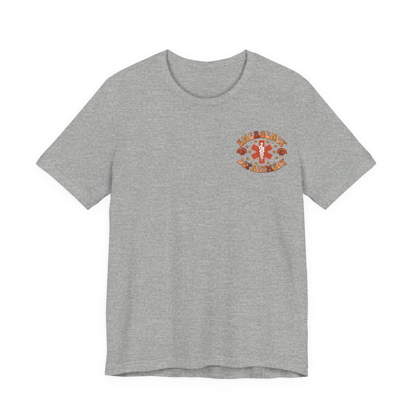 Turkey front ED sign, thanksgiving theme ED Nurse , pediatric nurse shirt, gildan turkey nurse shirt, Peds nurse,fall nurse shirt