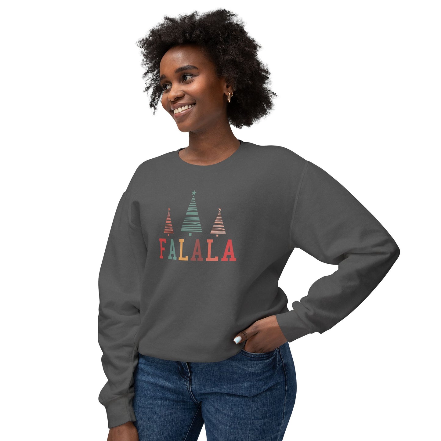 Simple Cute FALALA Comfort Colors Christmas sweatshirt