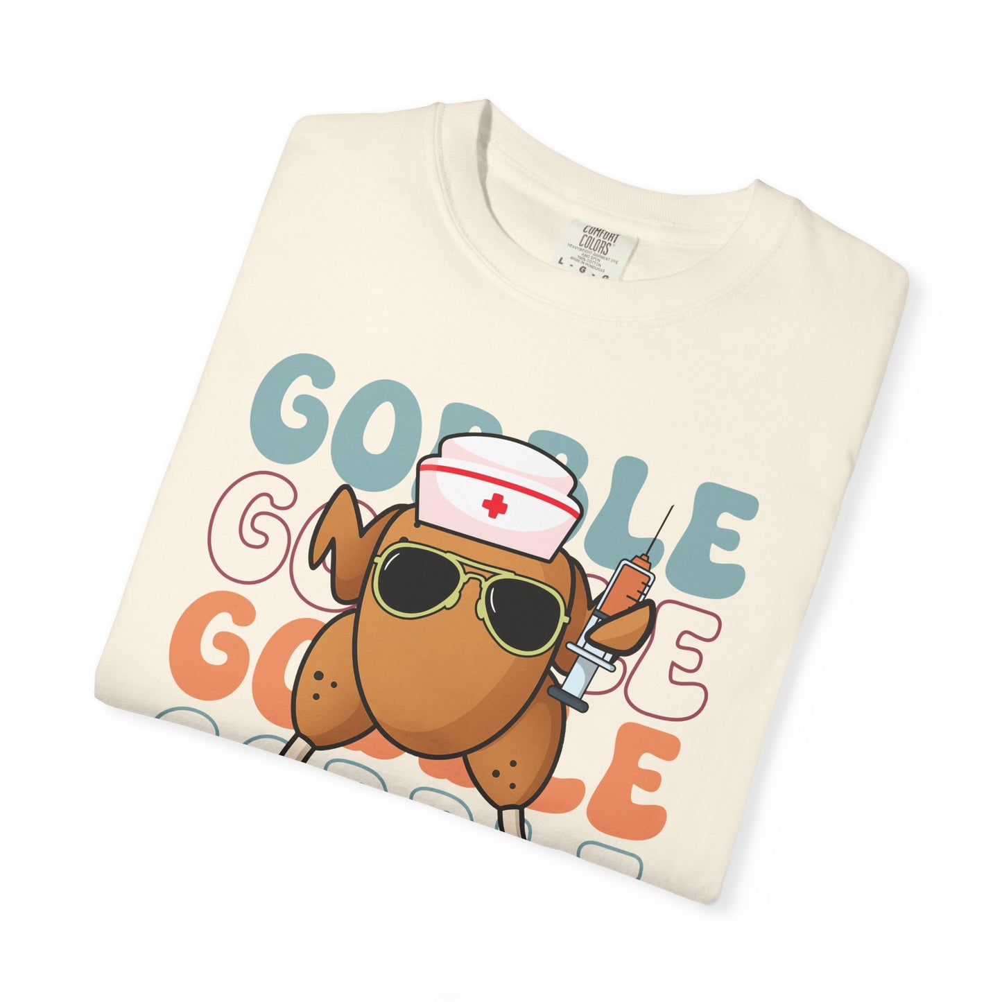 Funny gobble gobble turkey  Thanksgiving Comfort colors tshirt