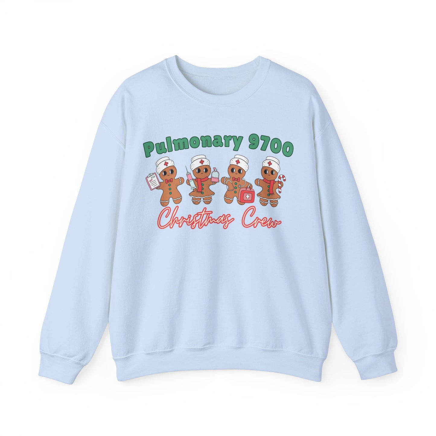 Pulmonary 9700  Christmas Crew, Gingerbread nurse, ER Nurse Christmas sweater, Pediatric Nurse, Christmas Crew